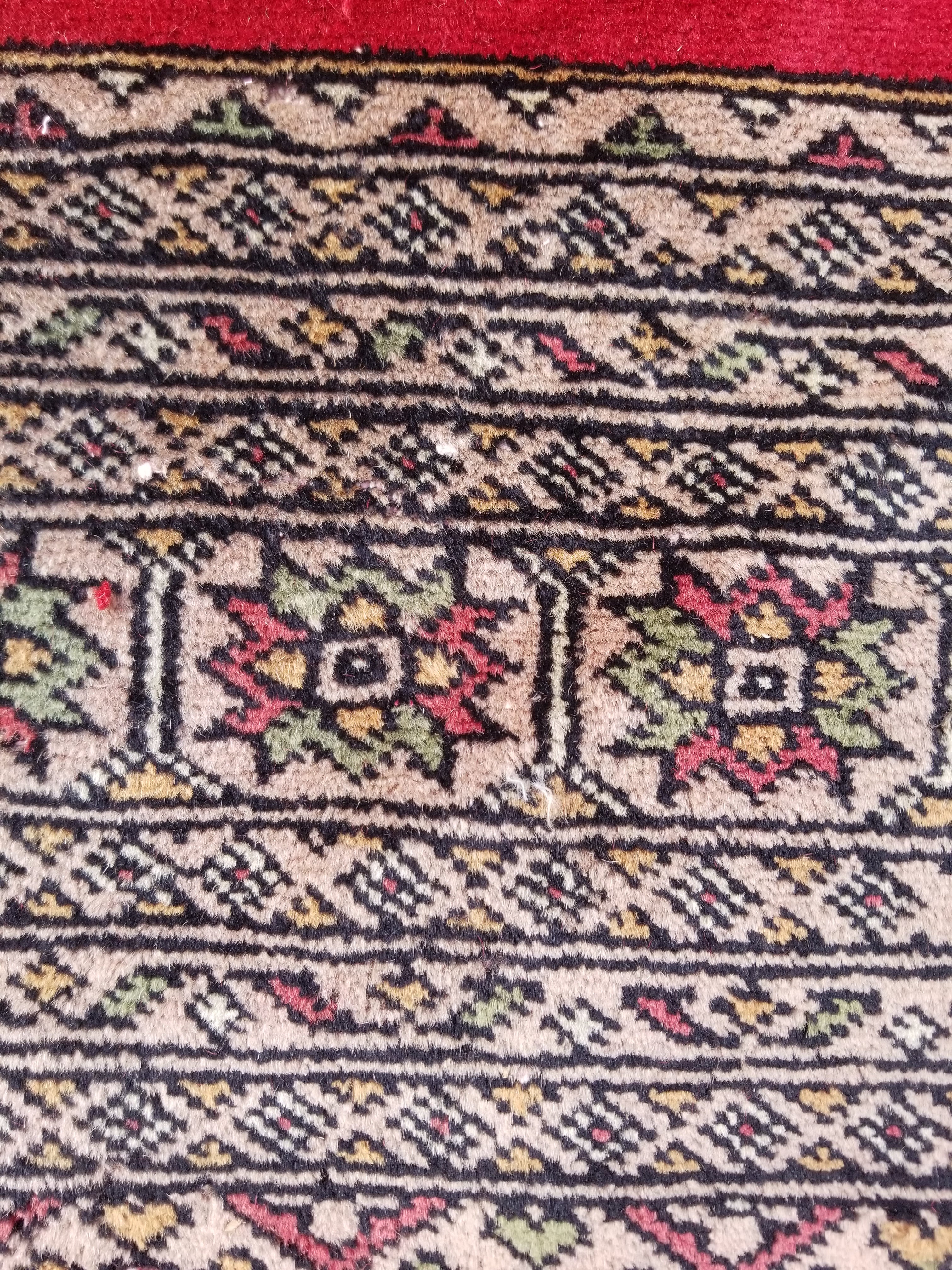 Vintage Traditional Handmade Pakistani Bokhara Style Wool Rug 238x170cm