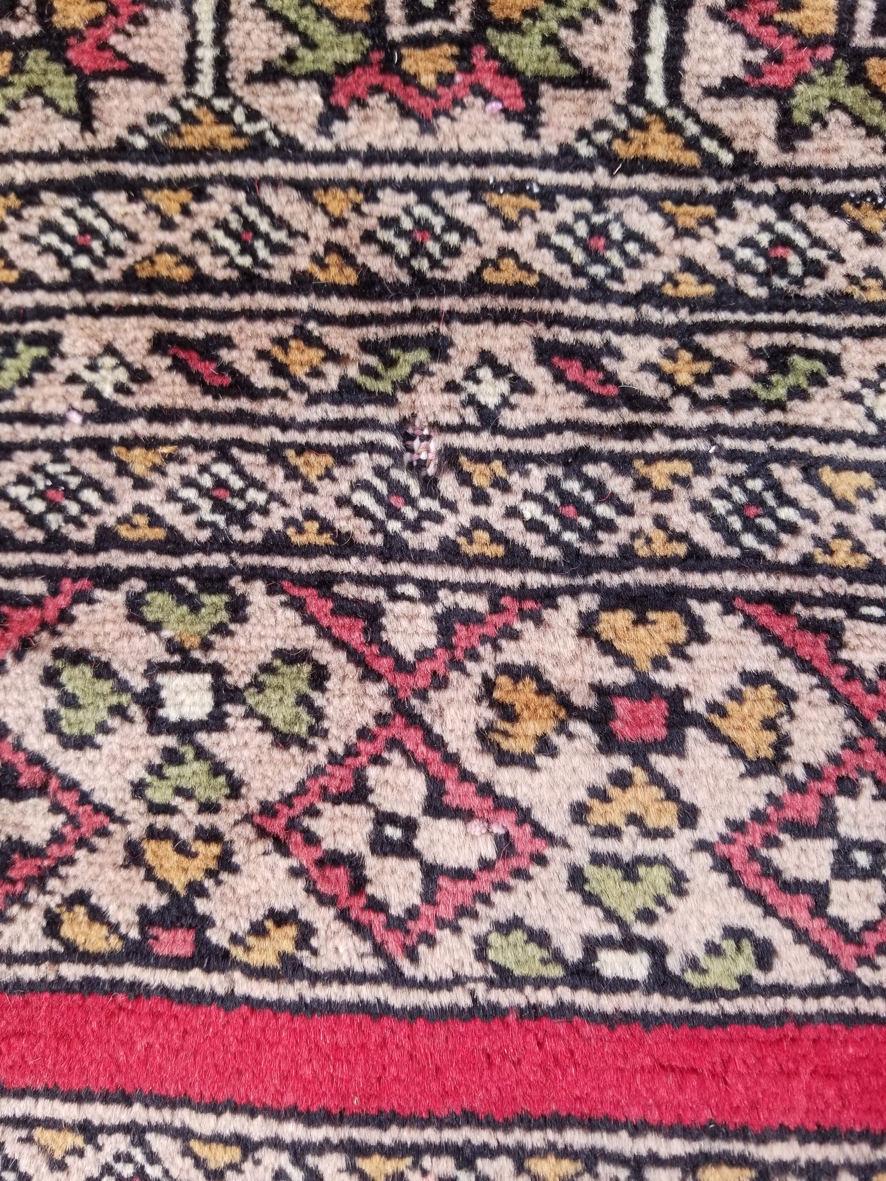 Vintage Traditional Handmade Pakistani Bokhara Style Wool Rug 238x170cm