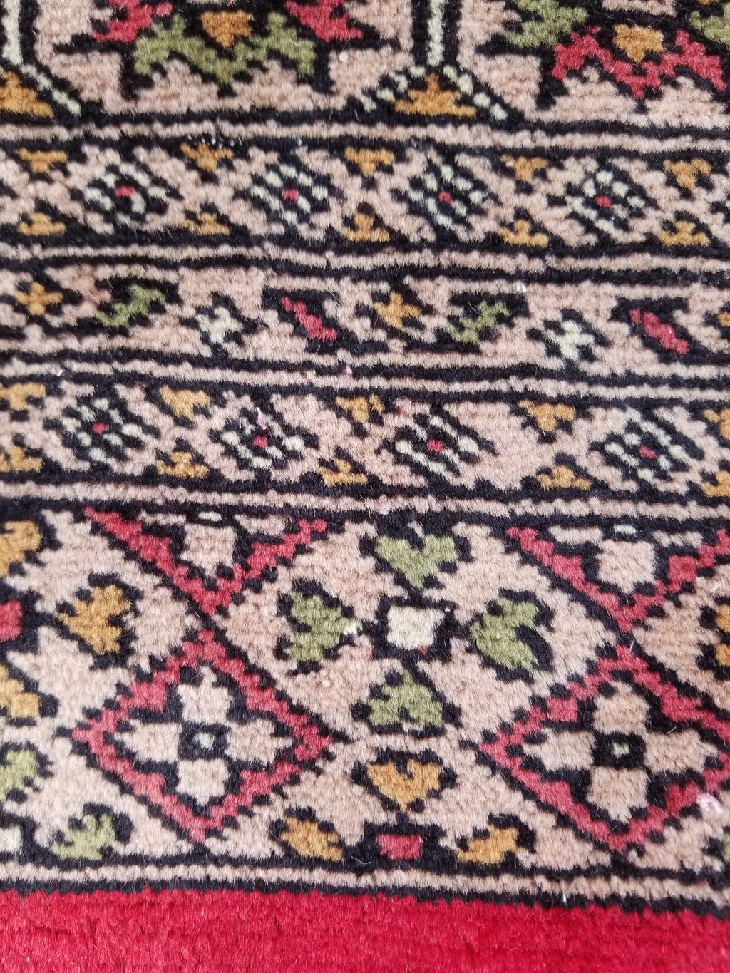 Vintage Traditional Handmade Pakistani Bokhara Style Wool Rug 238x170cm