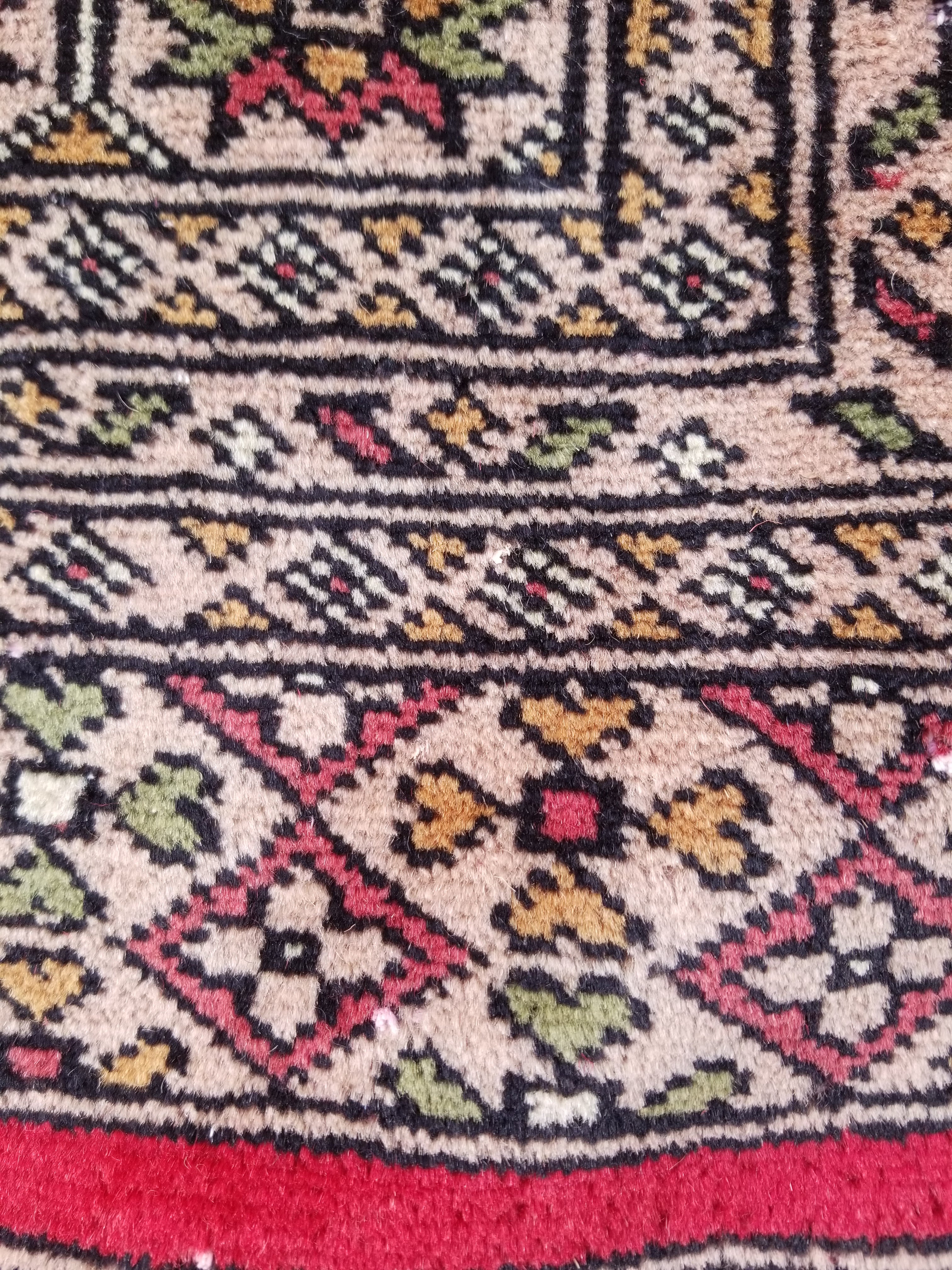 Vintage Traditional Handmade Pakistani Bokhara Style Wool Rug 238x170cm