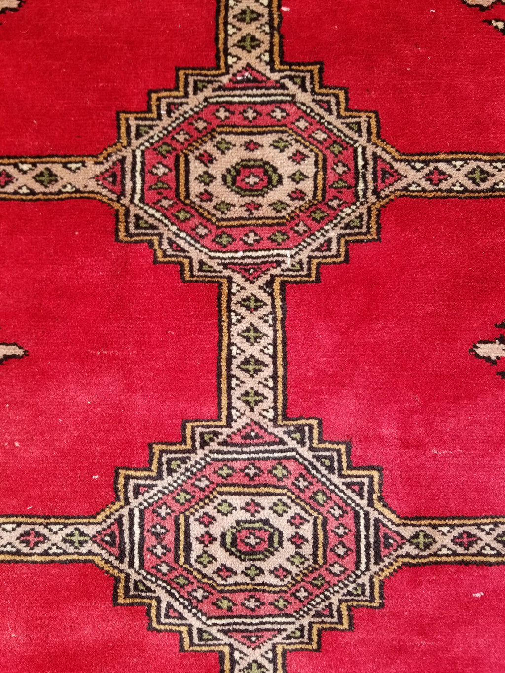 Vintage Traditional Handmade Pakistani Bokhara Style Wool Rug 238x170cm