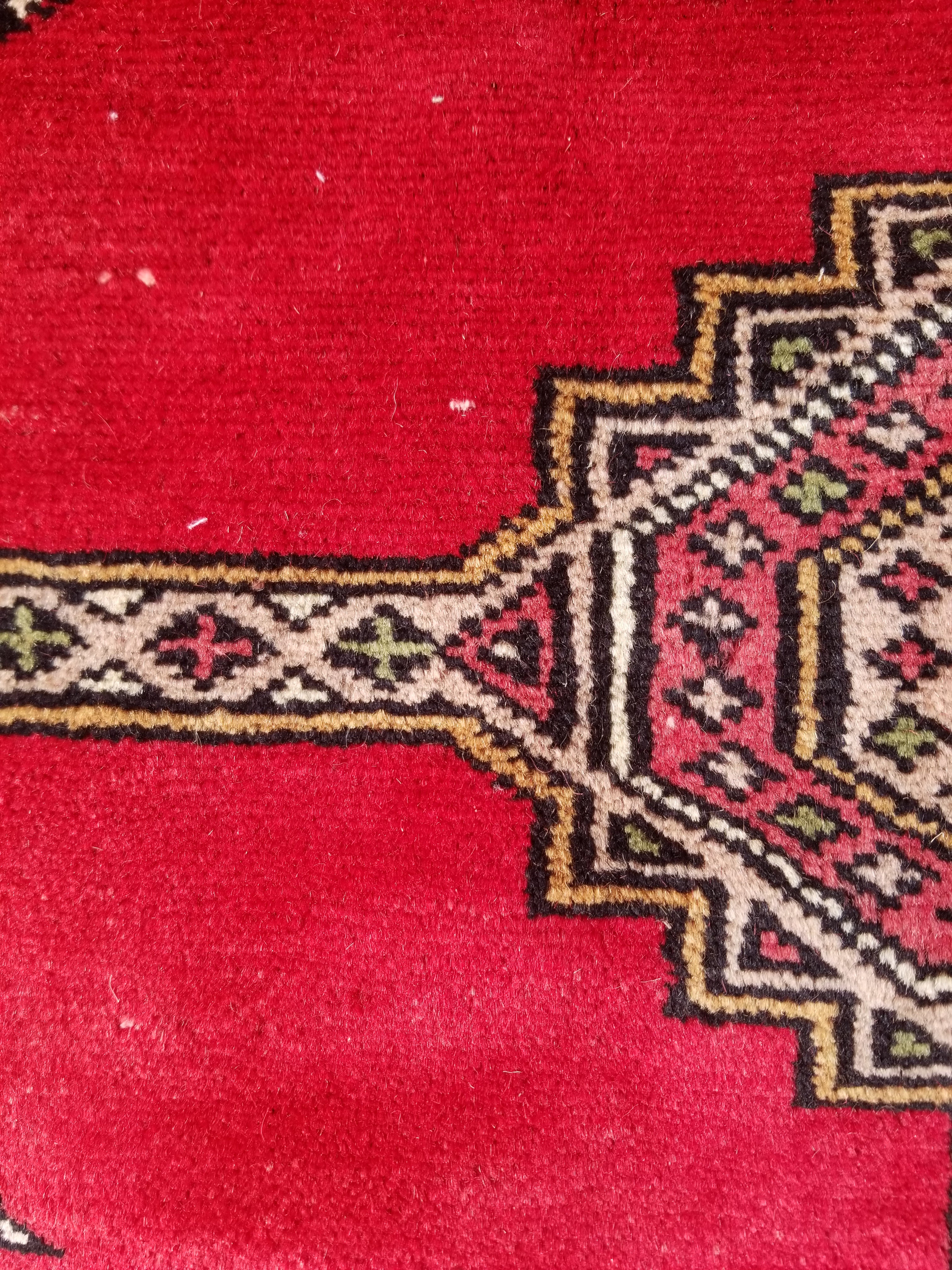 Vintage Traditional Handmade Pakistani Bokhara Style Wool Rug 238x170cm