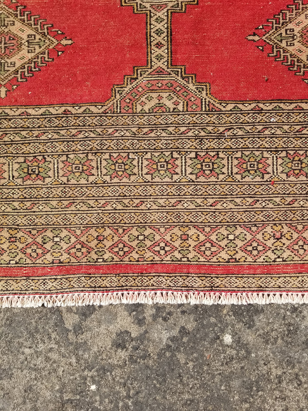 Vintage Traditional Handmade Pakistani Bokhara Style Wool Rug 238x170cm
