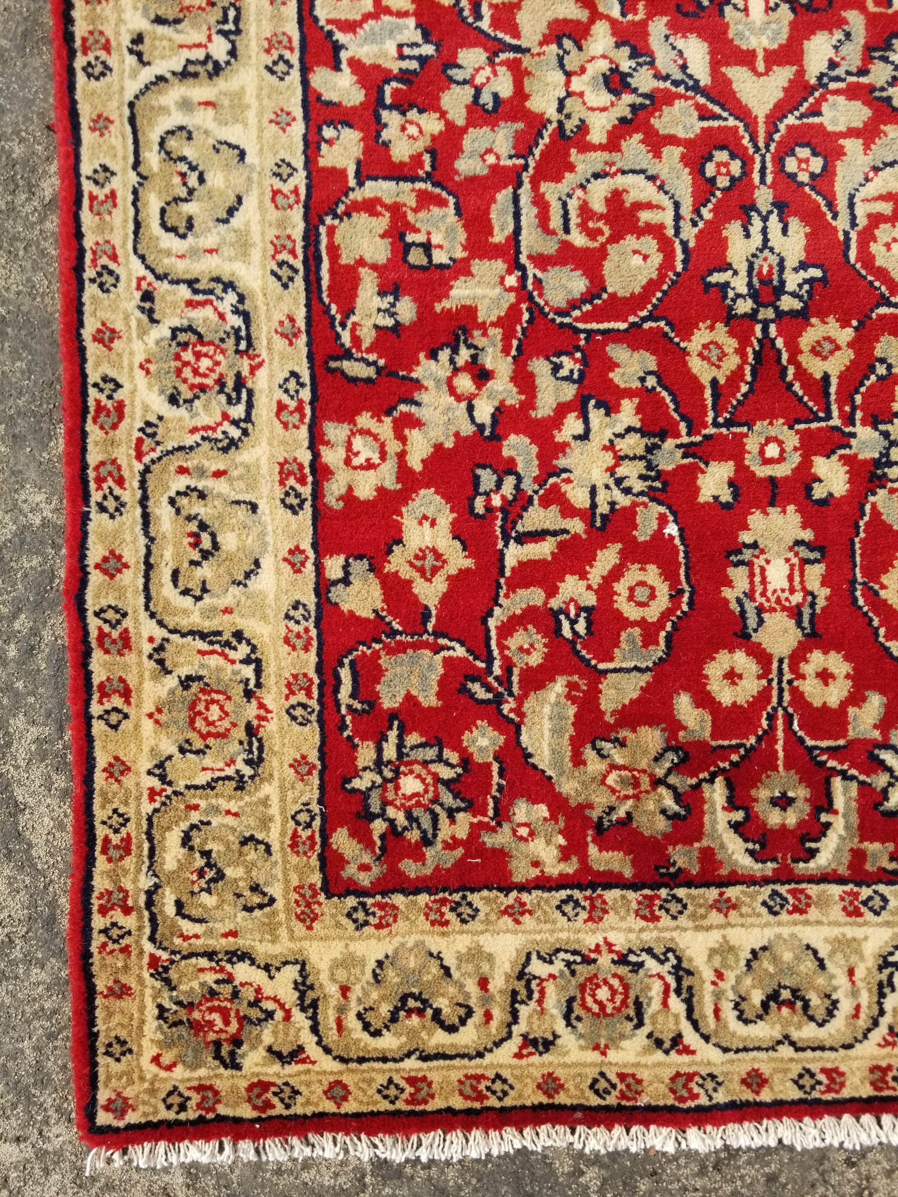 Vintage Traditional Handmade Oriental Wool Multicolor Rug 137x70cm