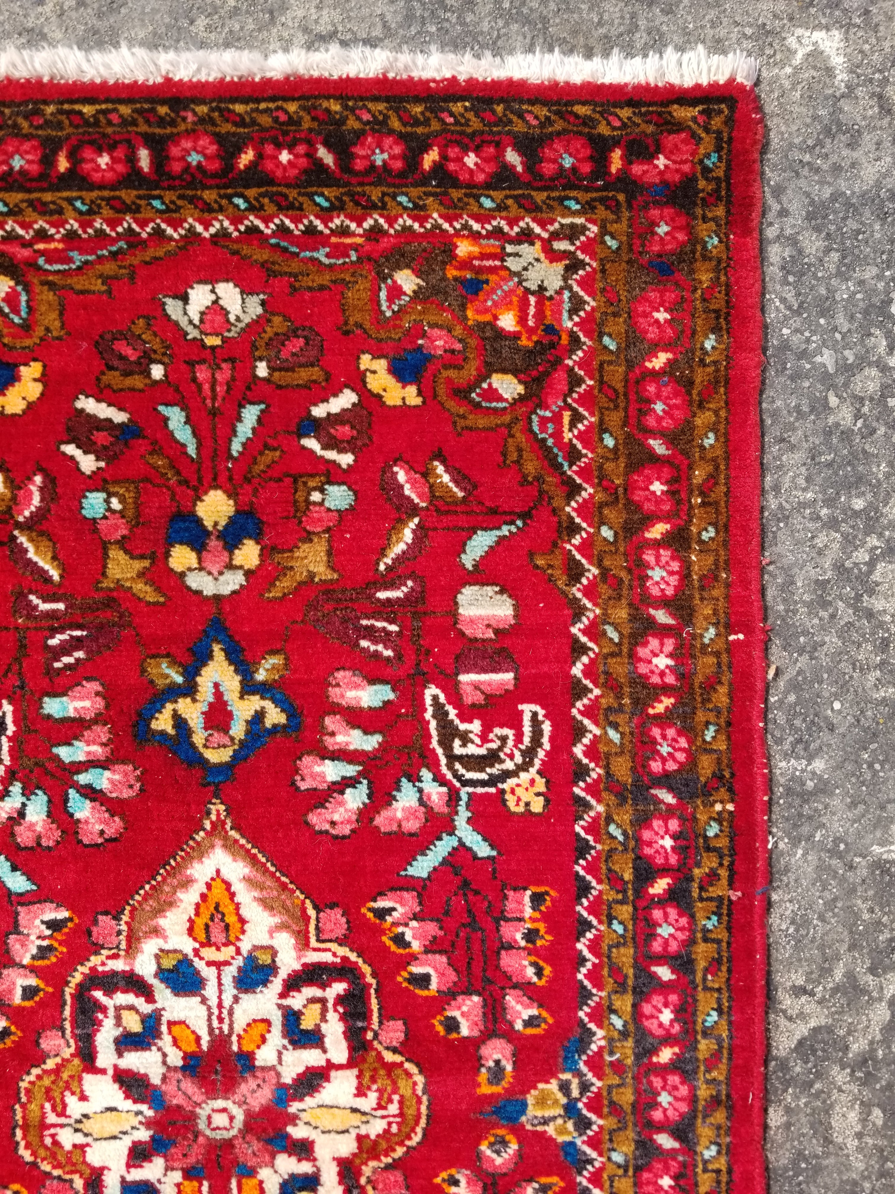 Vintage Traditional Handmade Tribal Oriental Wool Multicolor Rug 131x64cm