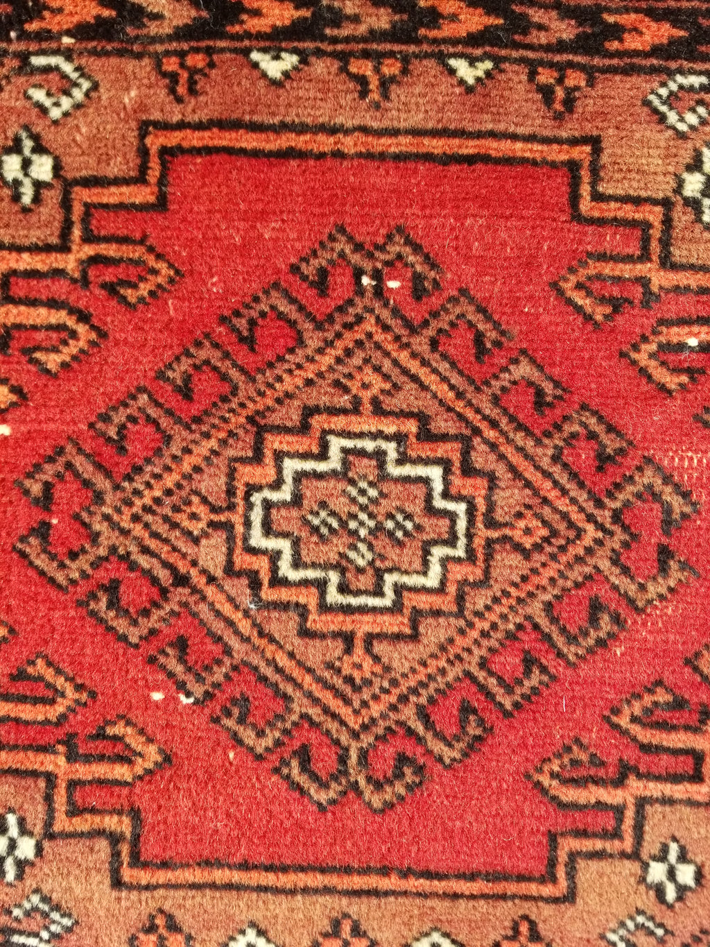 Distressed Vintage Traditional Handmade Afghan Bokhara Wool Rug 116x58cm