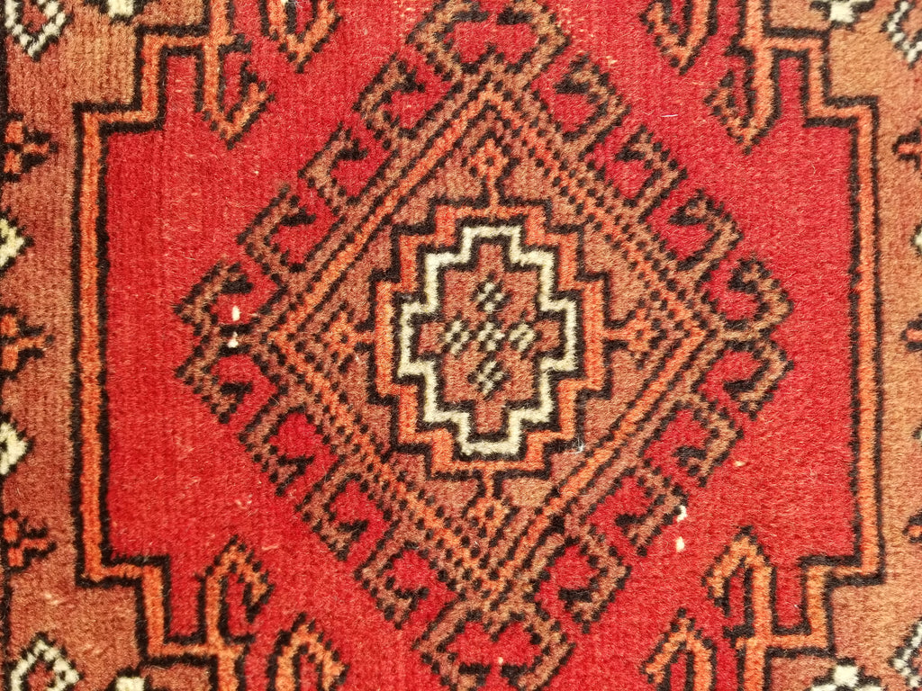Distressed Vintage Traditional Handmade Afghan Bokhara Wool Rug 116x58cm