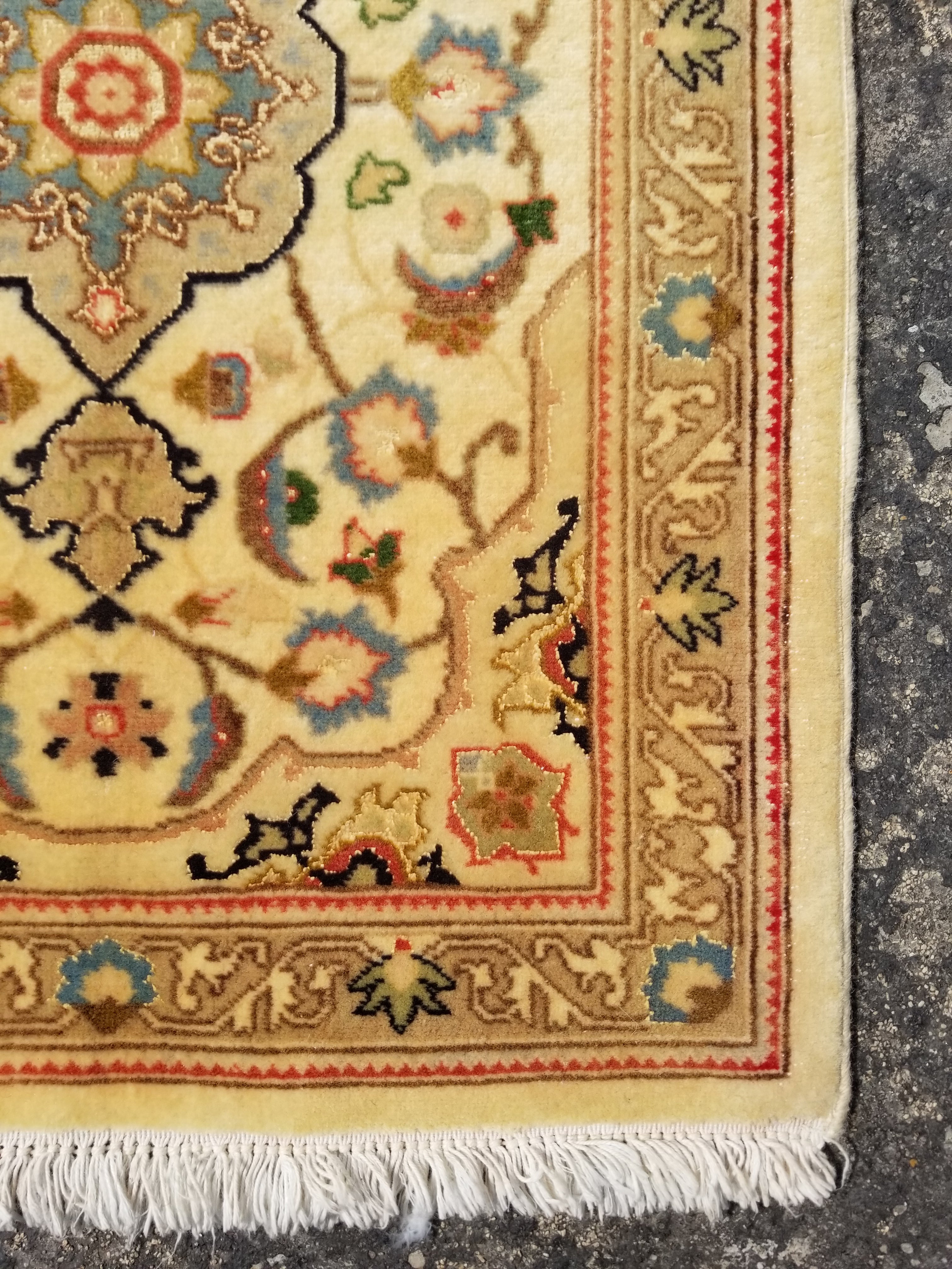 Vintage Traditional Handmade Oriental Wool Multicolor Rug 67x49cm