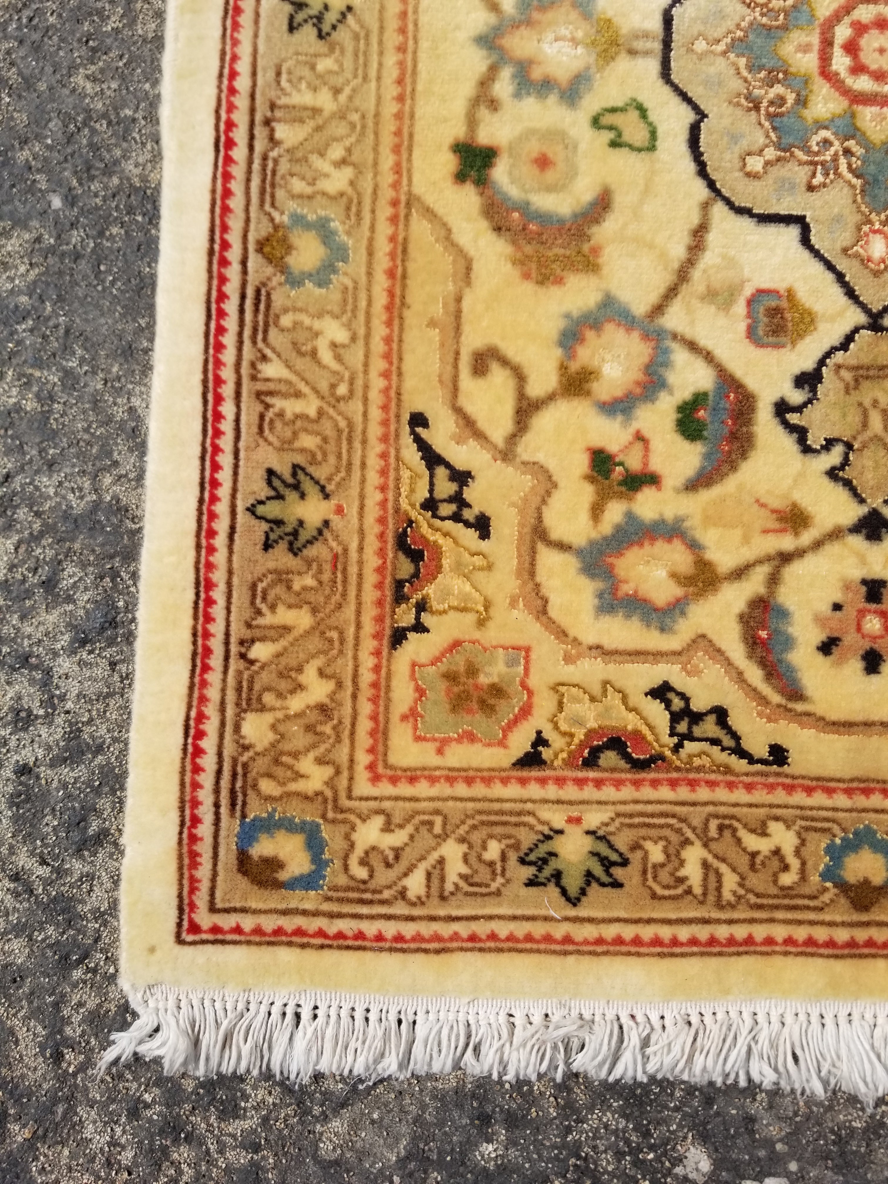Vintage Traditional Handmade Oriental Wool Multicolor Rug 67x49cm