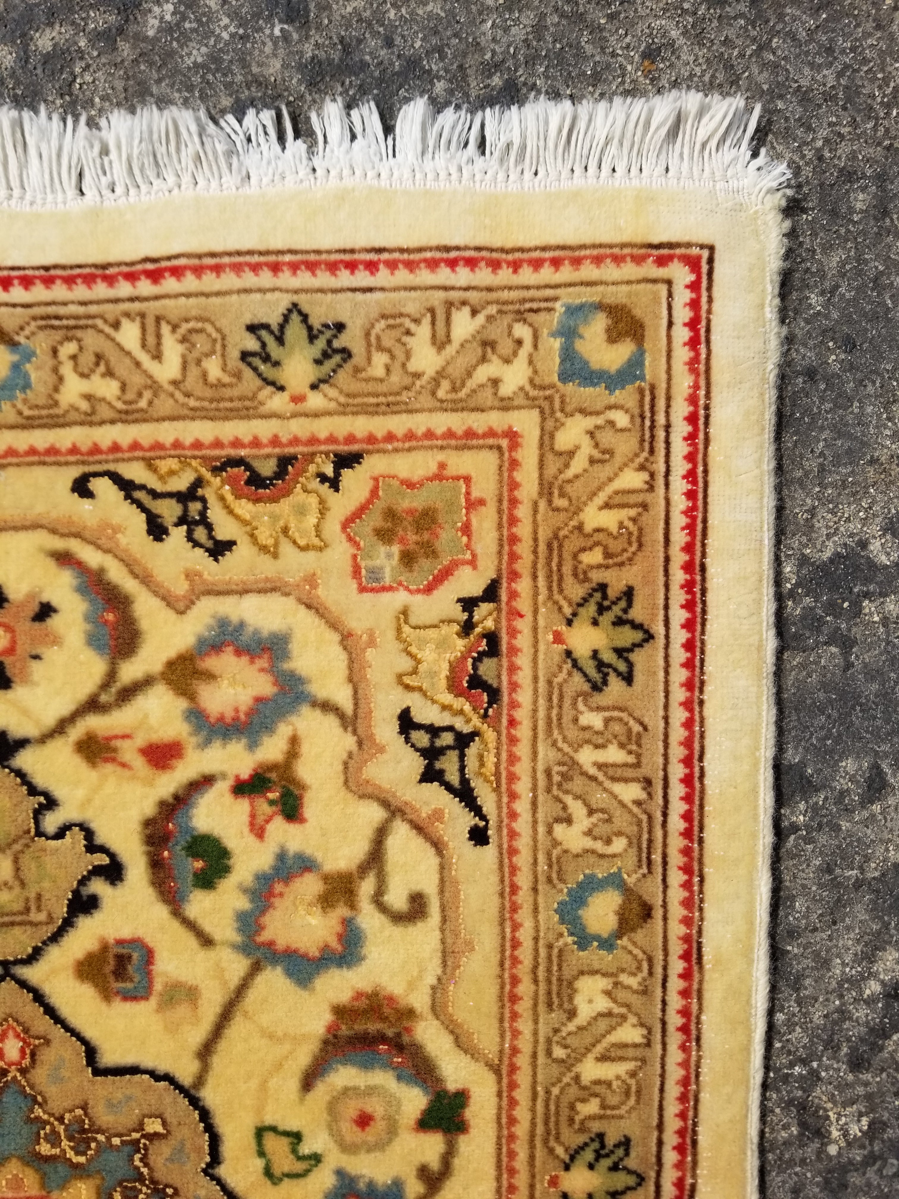 Vintage Traditional Handmade Oriental Wool Multicolor Rug 67x49cm