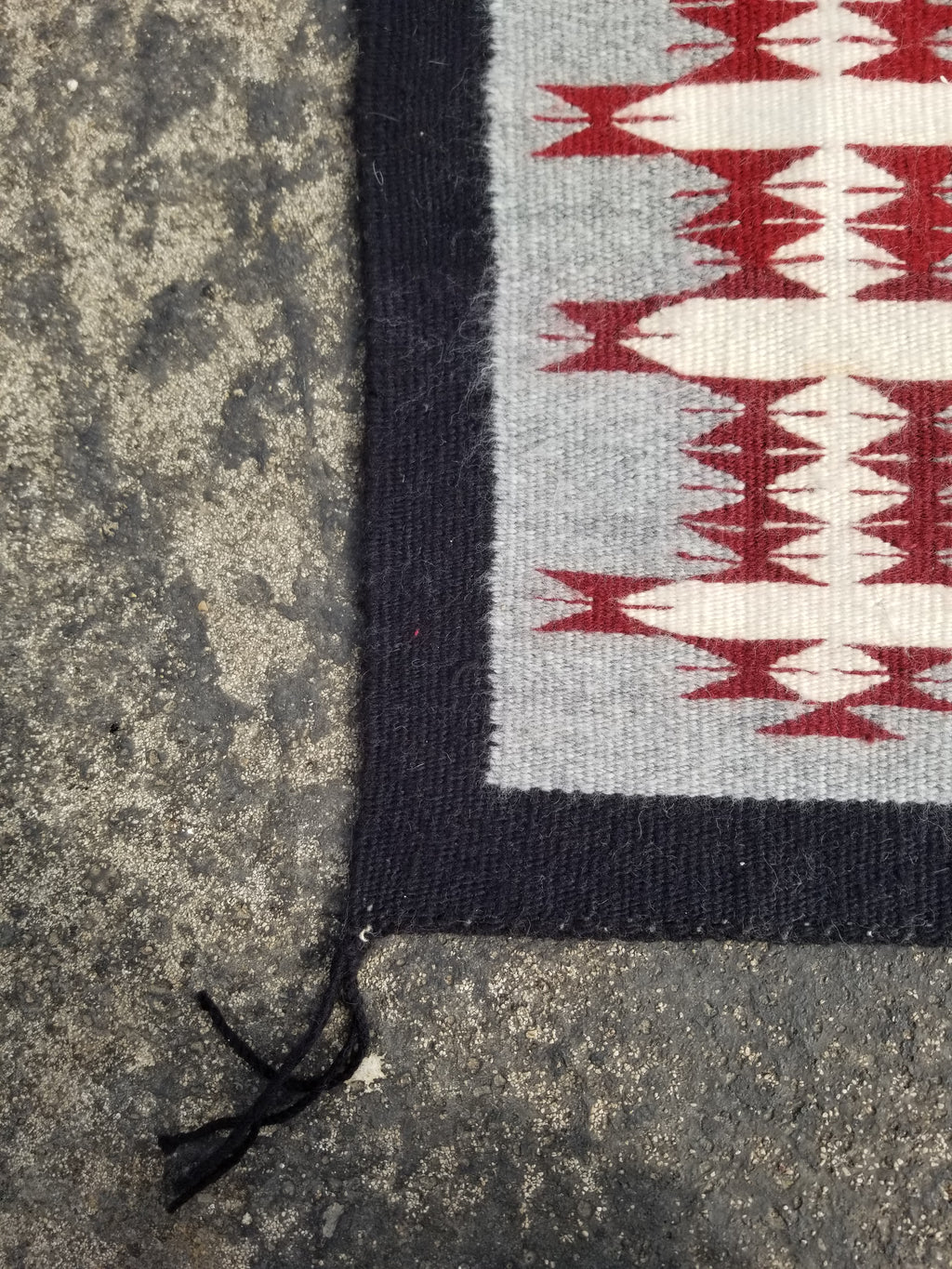 Vintage Traditional Handwoven Native American Navajo Wool Rug 66x30cm