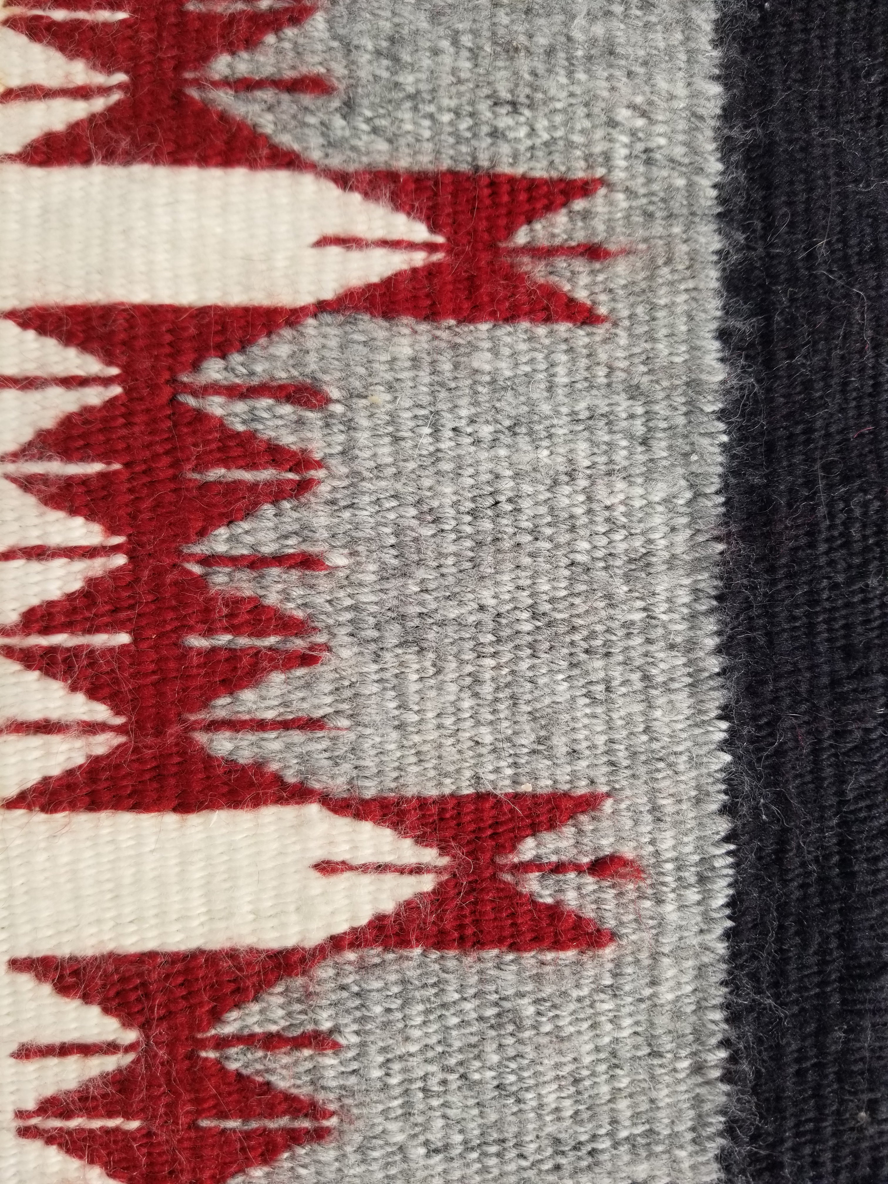 Vintage Traditional Handwoven Native American Navajo Wool Rug 66x30cm