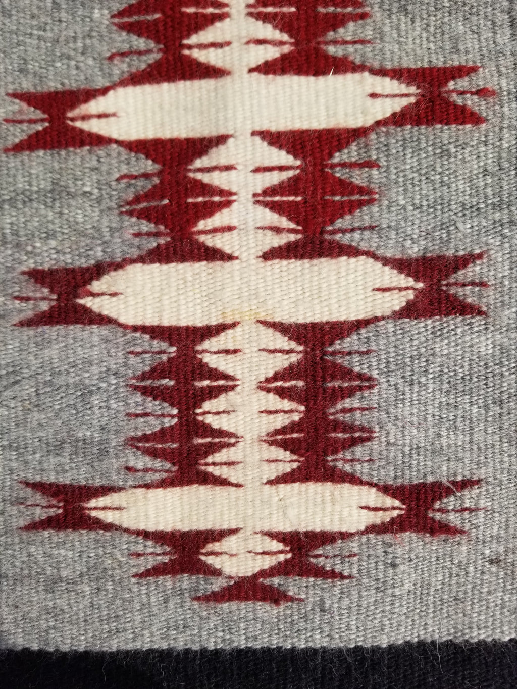 Vintage Traditional Handwoven Native American Navajo Wool Rug 66x30cm