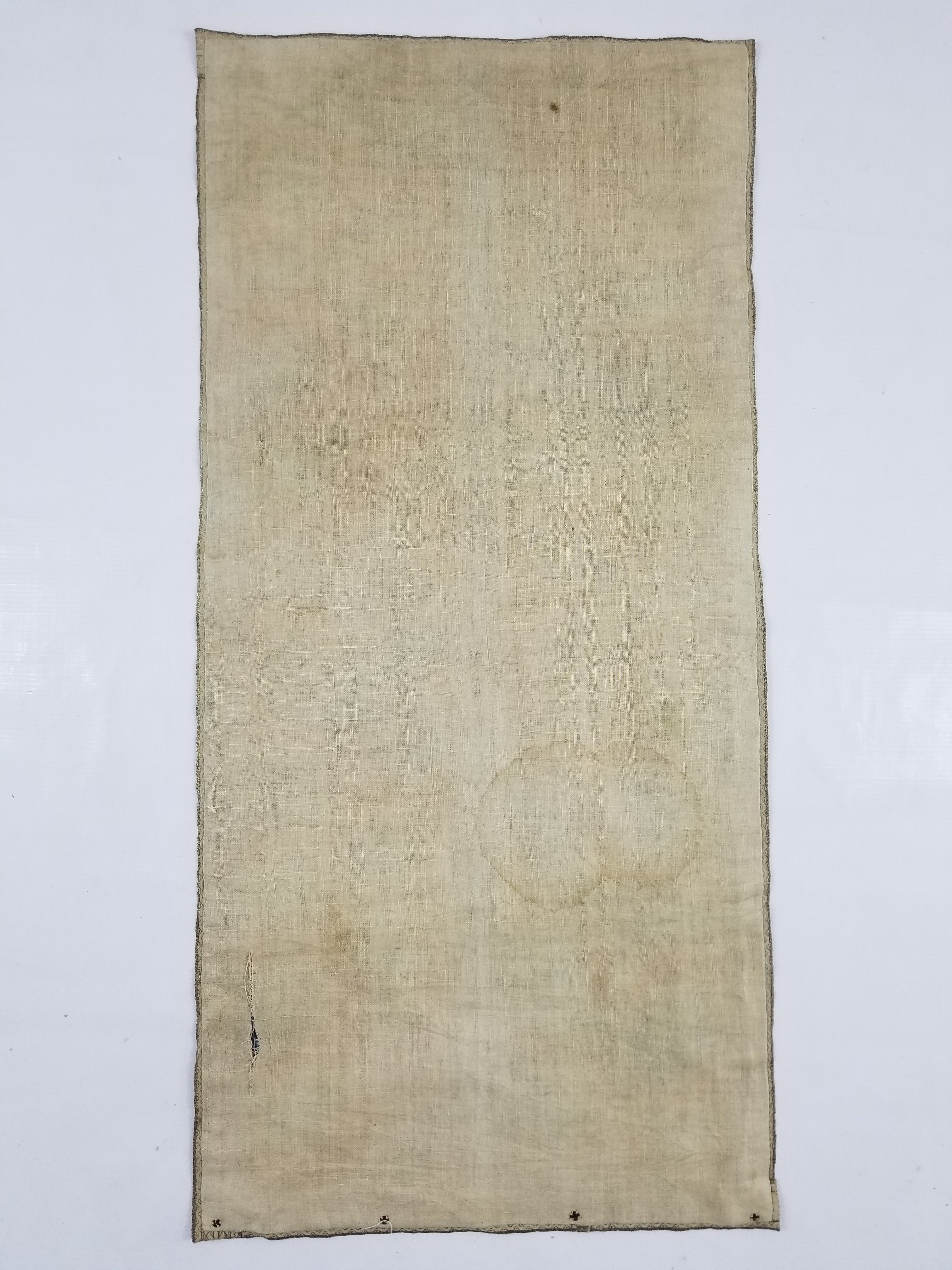 Antique 18thC French Brocade Silk and Silver Threads Panel 93x44cm