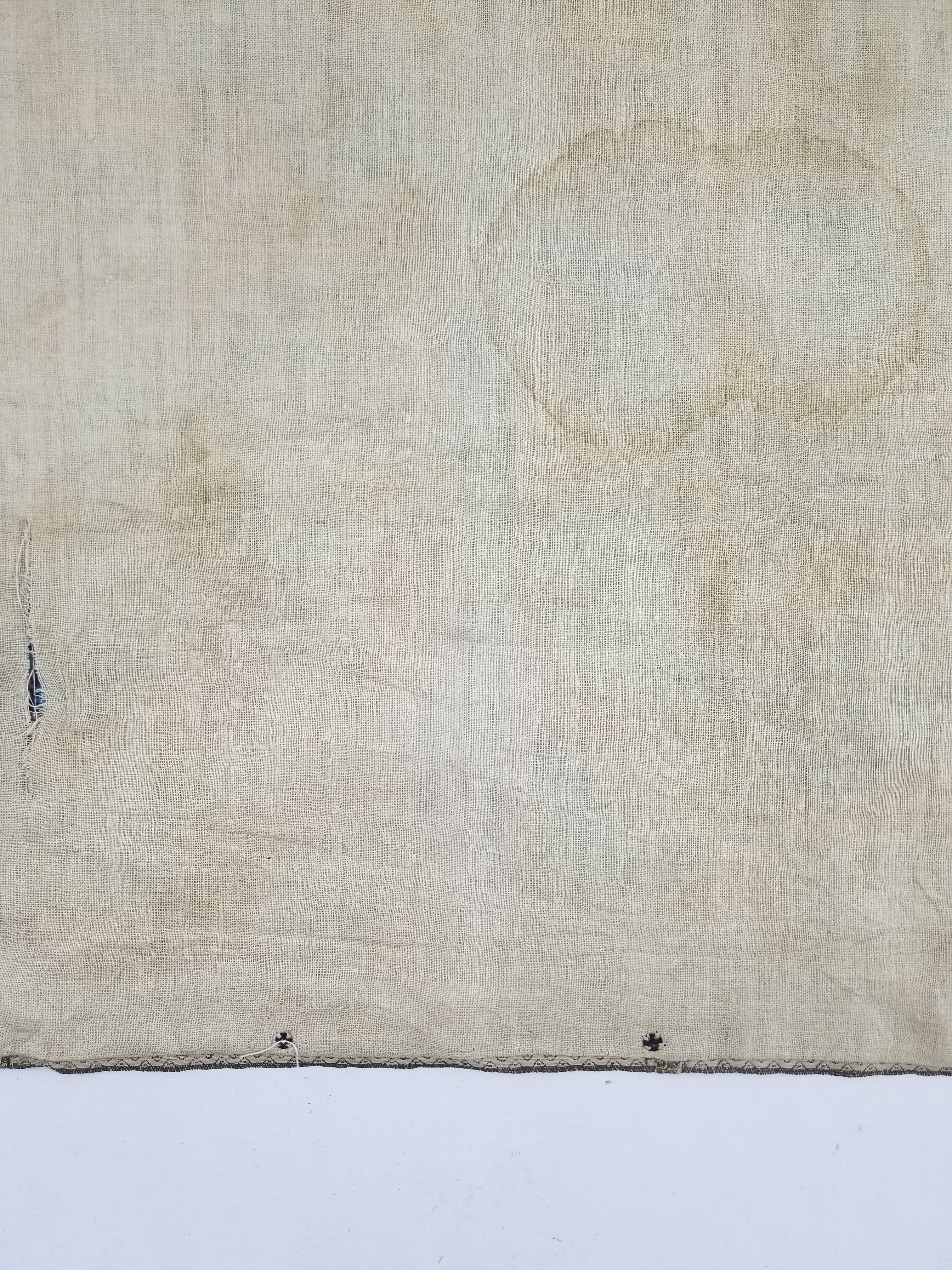 Antique 18thC French Brocade Silk and Silver Threads Panel 93x44cm