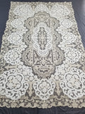 Vintage Point De Venice Needle Lace Banquet Tablecloth 242x160cm