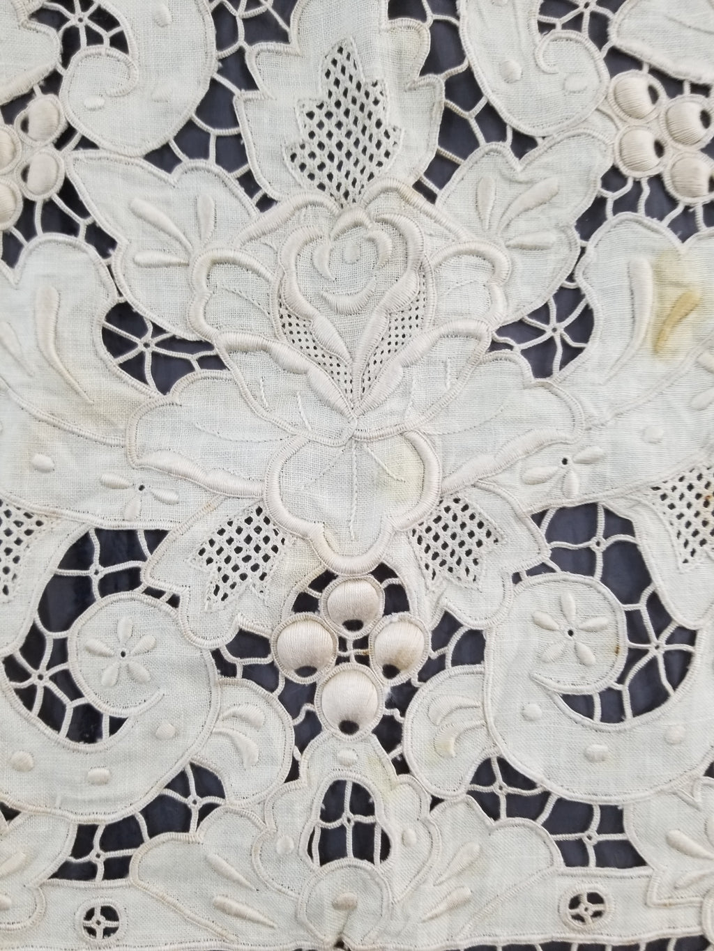 Vintage Point De Venice Needle Lace Banquet Tablecloth 252x165cm