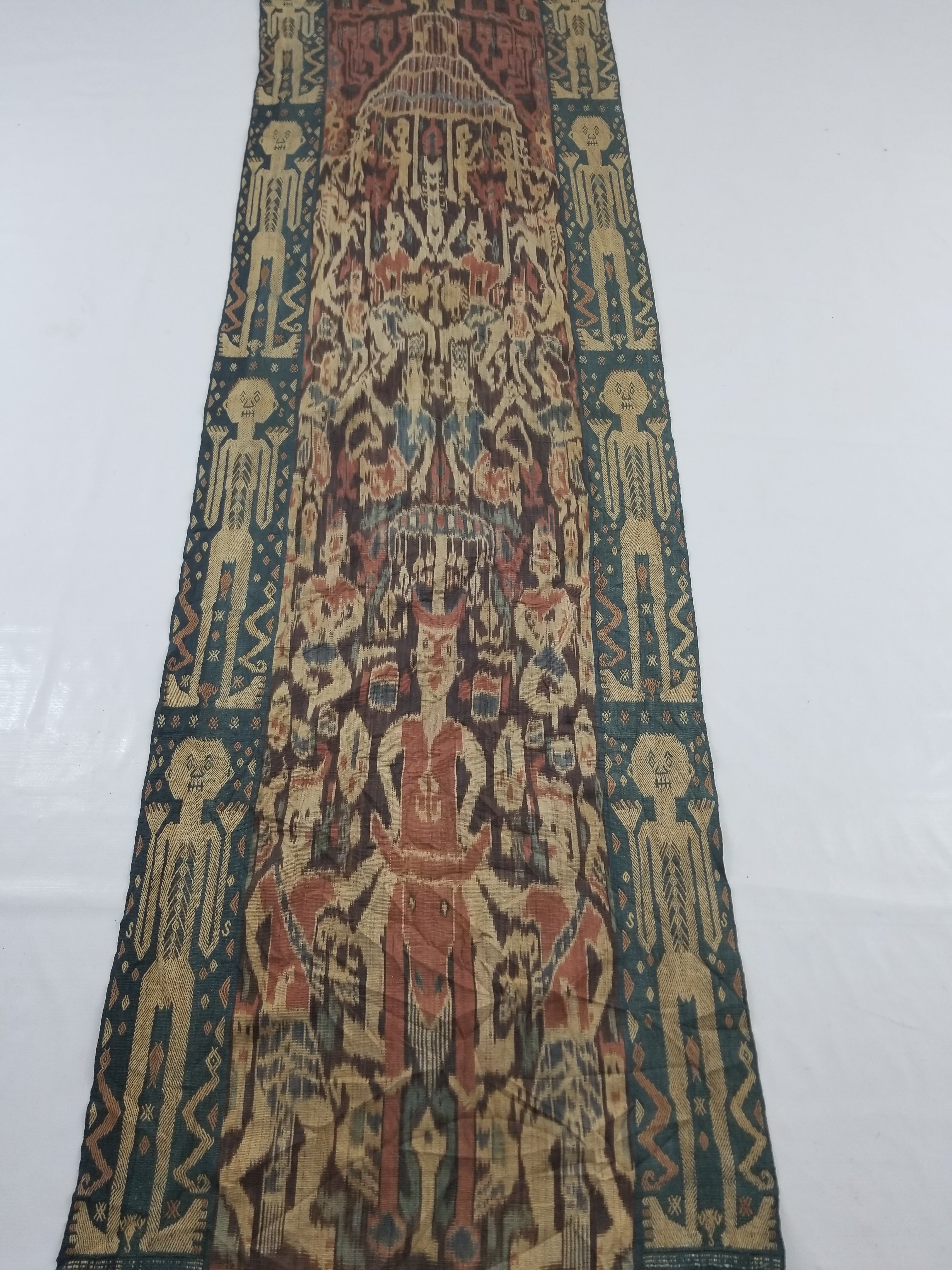 Vintage Traditional Indonesian Handwoven Sumba Ikat Textile 220x70cm