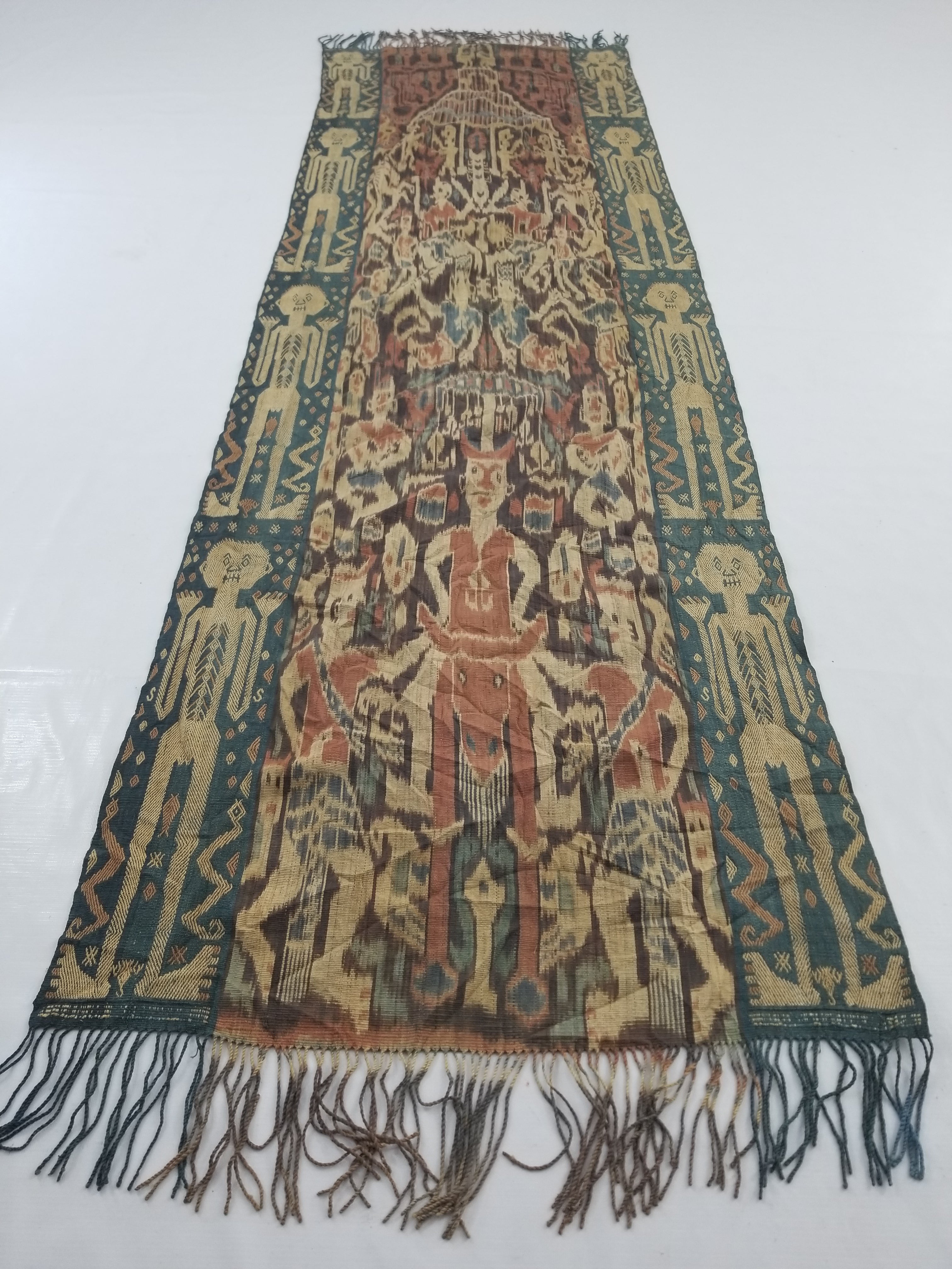Vintage Traditional Indonesian Handwoven Sumba Ikat Textile 220x70cm
