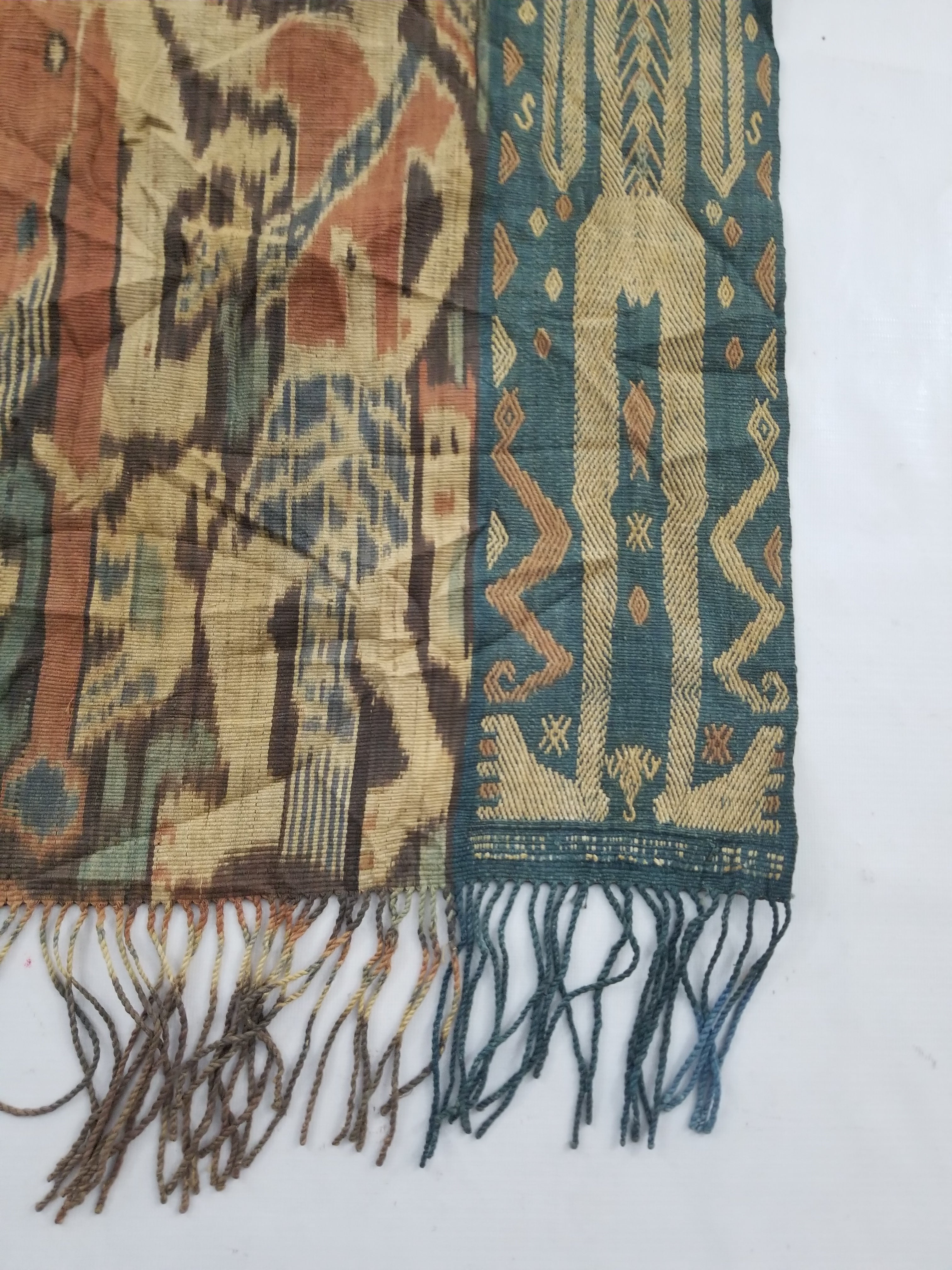 Vintage Traditional Indonesian Handwoven Sumba Ikat Textile 220x70cm