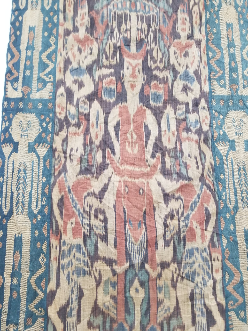 Vintage Traditional Indonesian Handwoven Sumba Ikat Textile 220x70cm