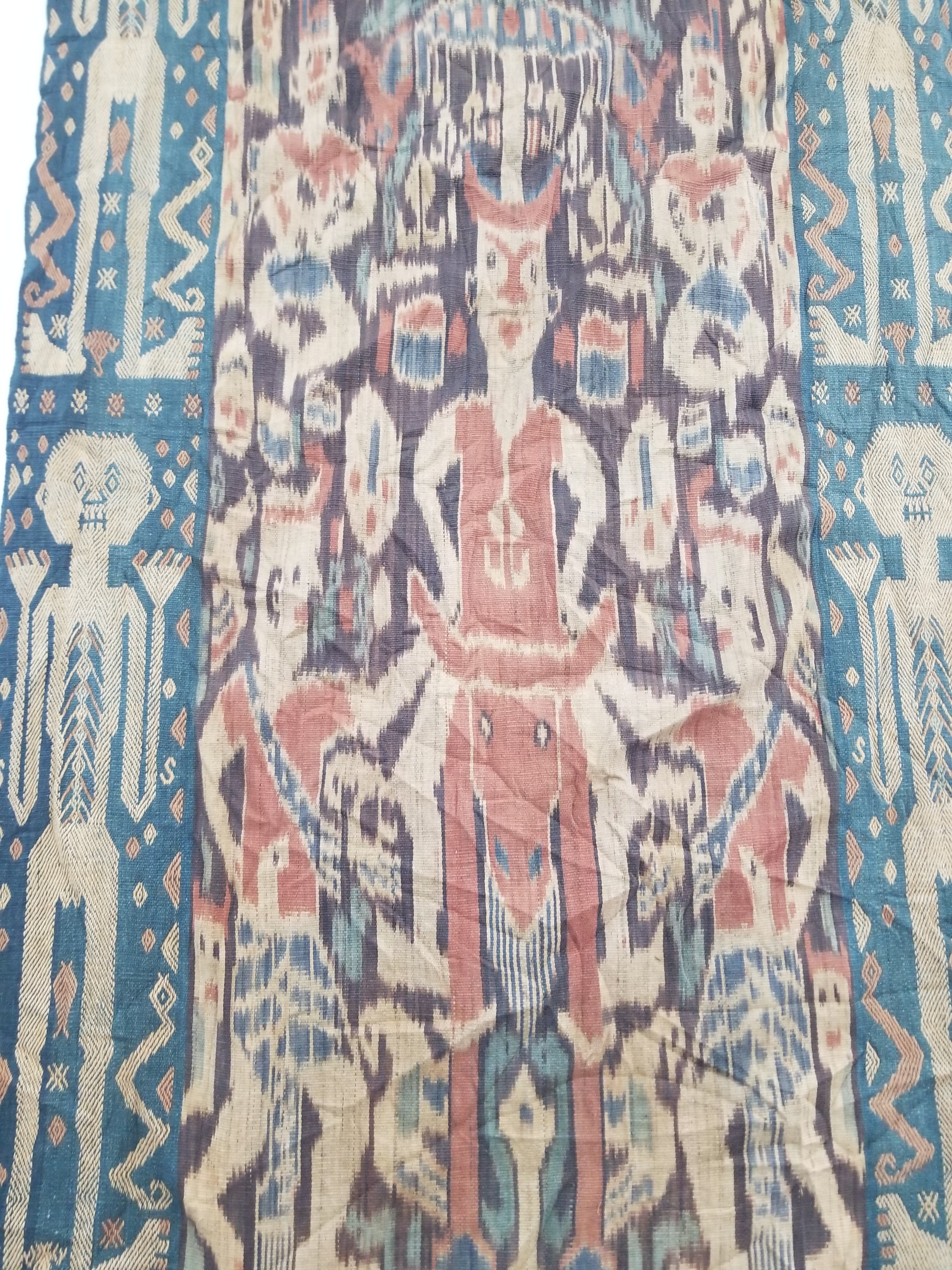 Vintage Traditional Indonesian Handwoven Sumba Ikat Textile 220x70cm