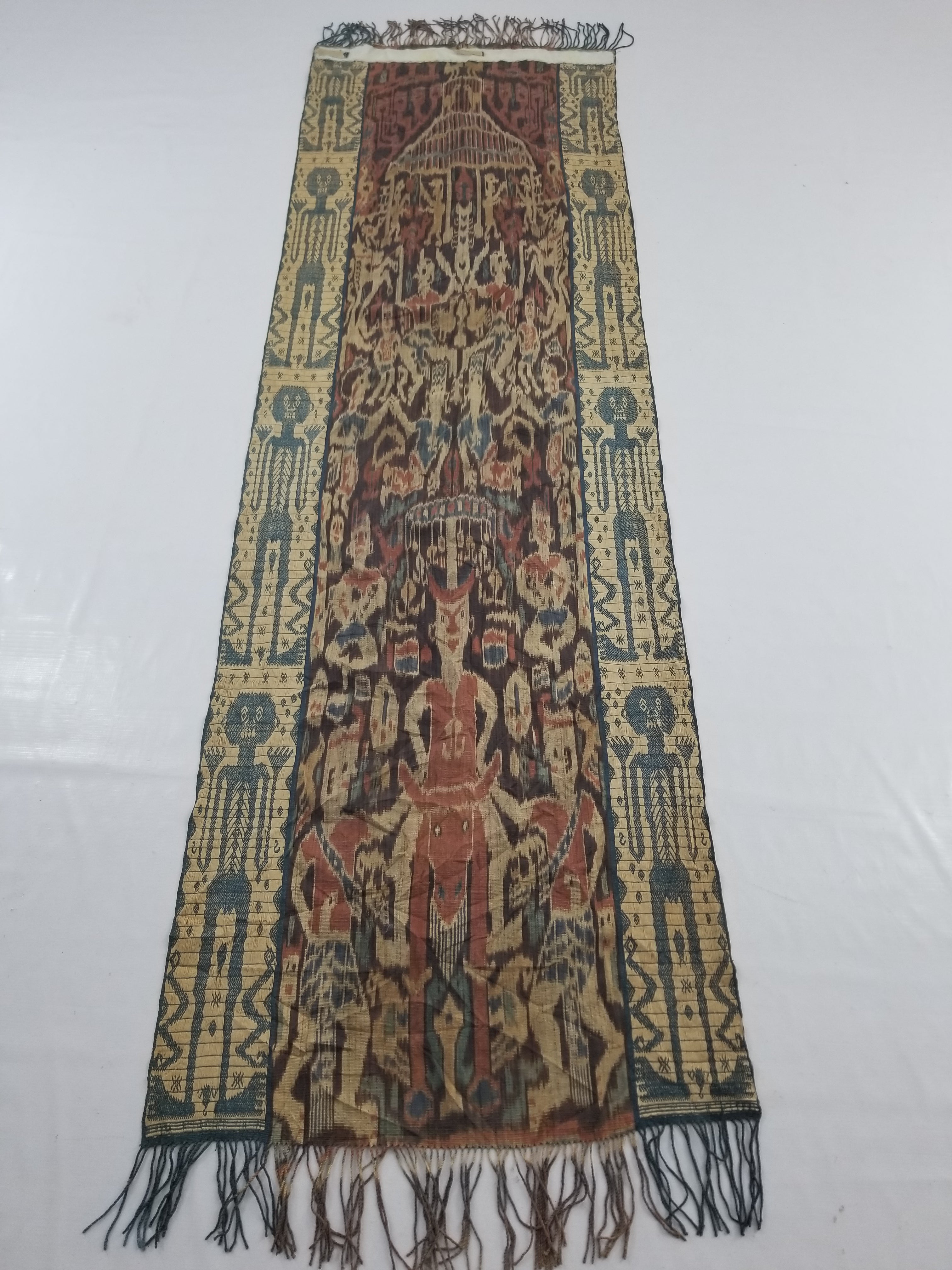Vintage Traditional Indonesian Handwoven Sumba Ikat Textile 220x70cm