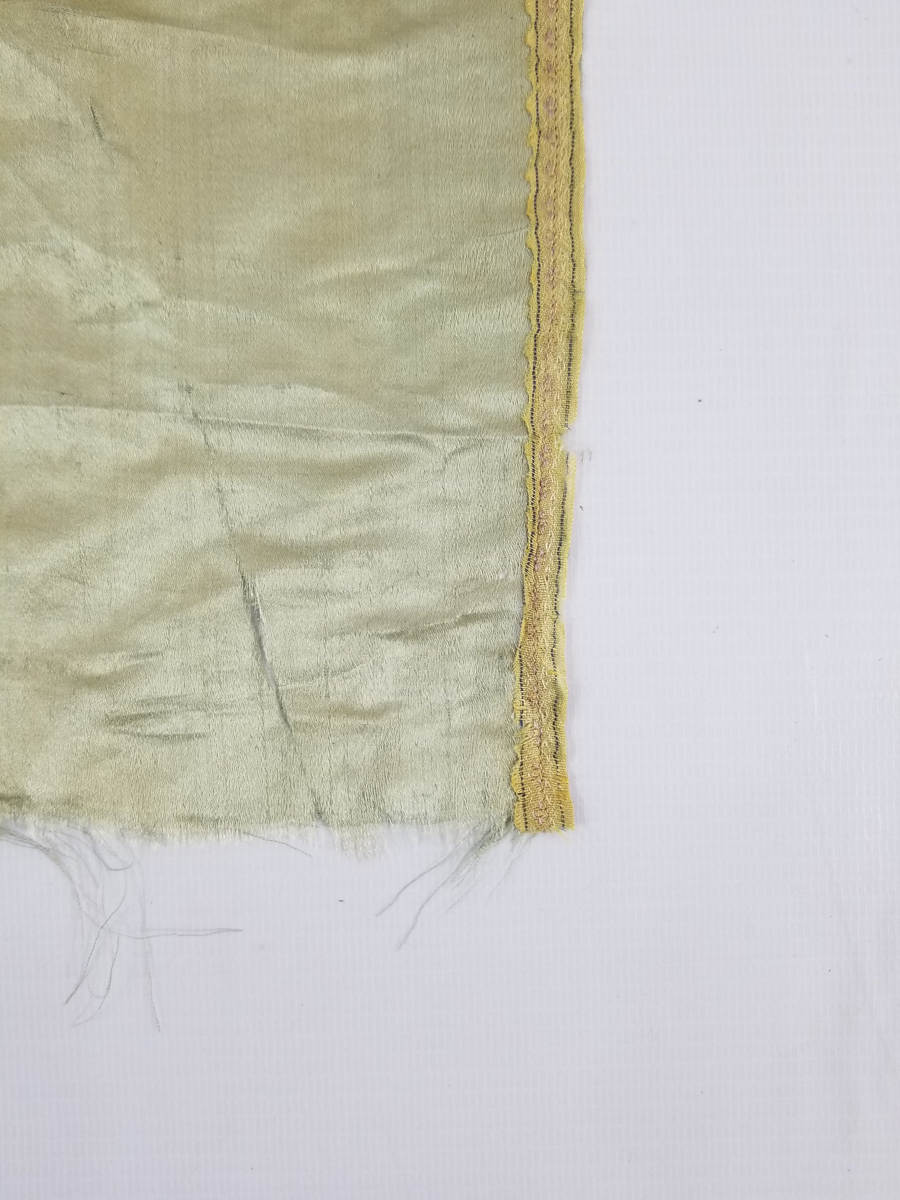 Antique Chinese Qing Dyansty Silk Hand Embroidered Panel 56x19cm