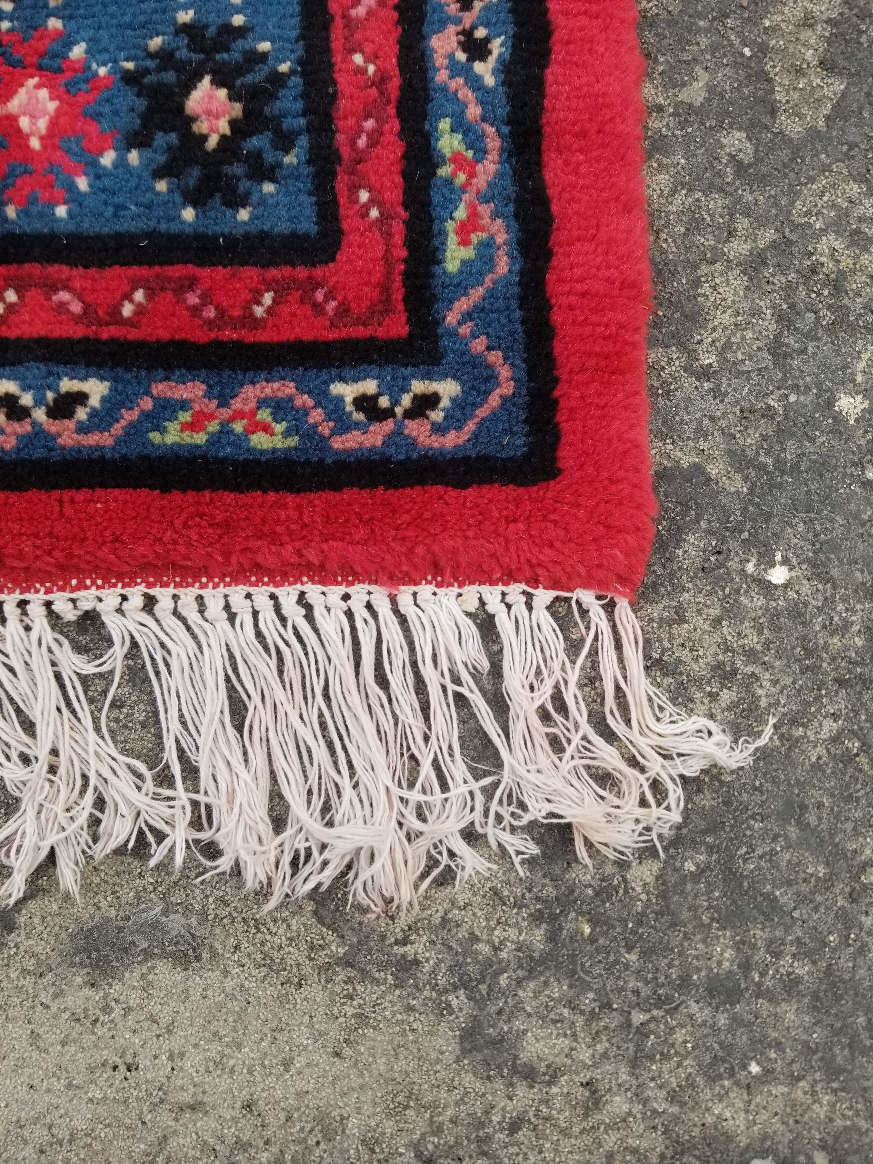 Vintage Traditional Handmade Tunisian Wool Multicolor Runner Rug 286x68cm