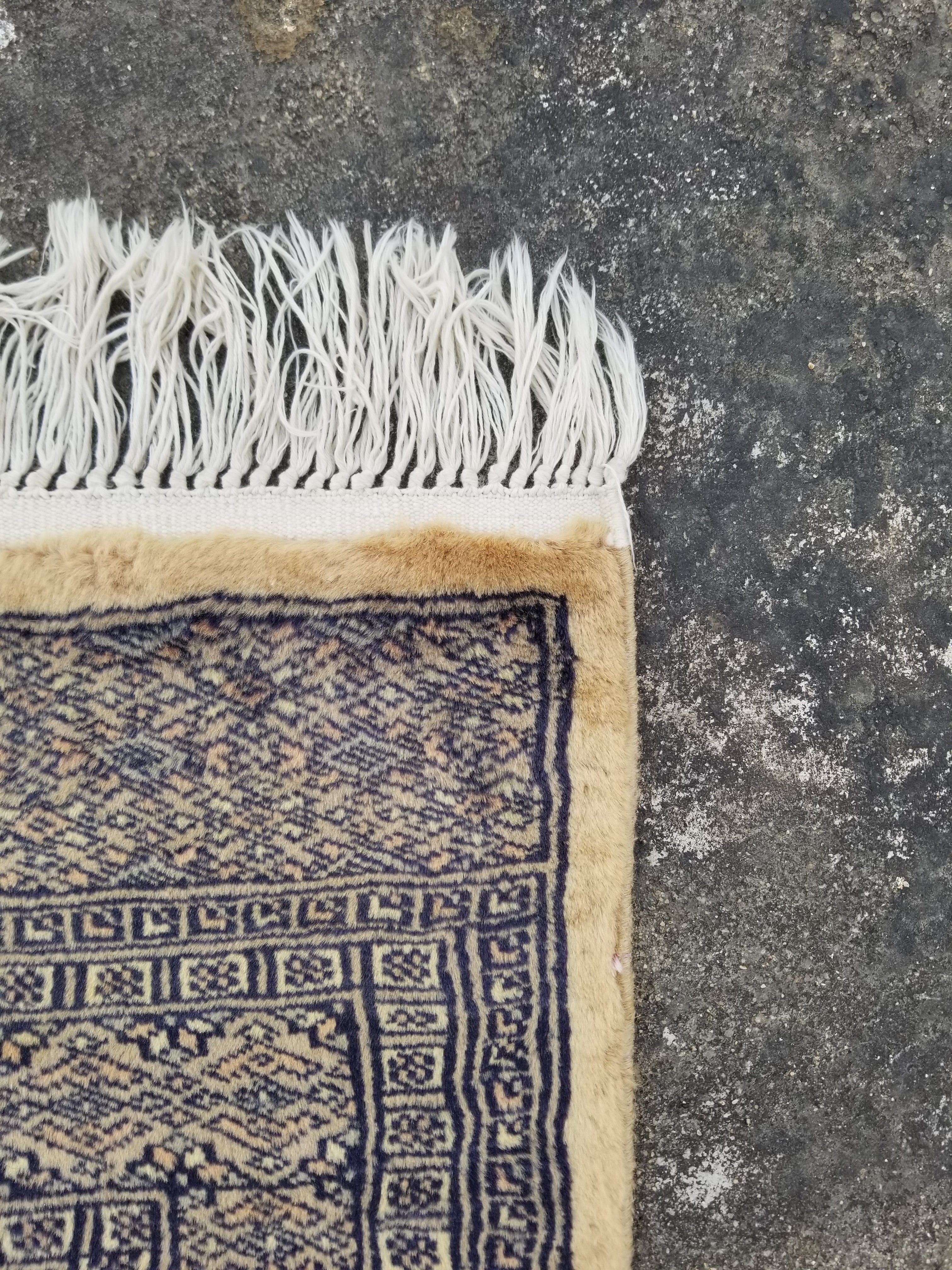 Vintage Traditional Handmade Afghan Wool Multicolor Runner Rug 335x79cm