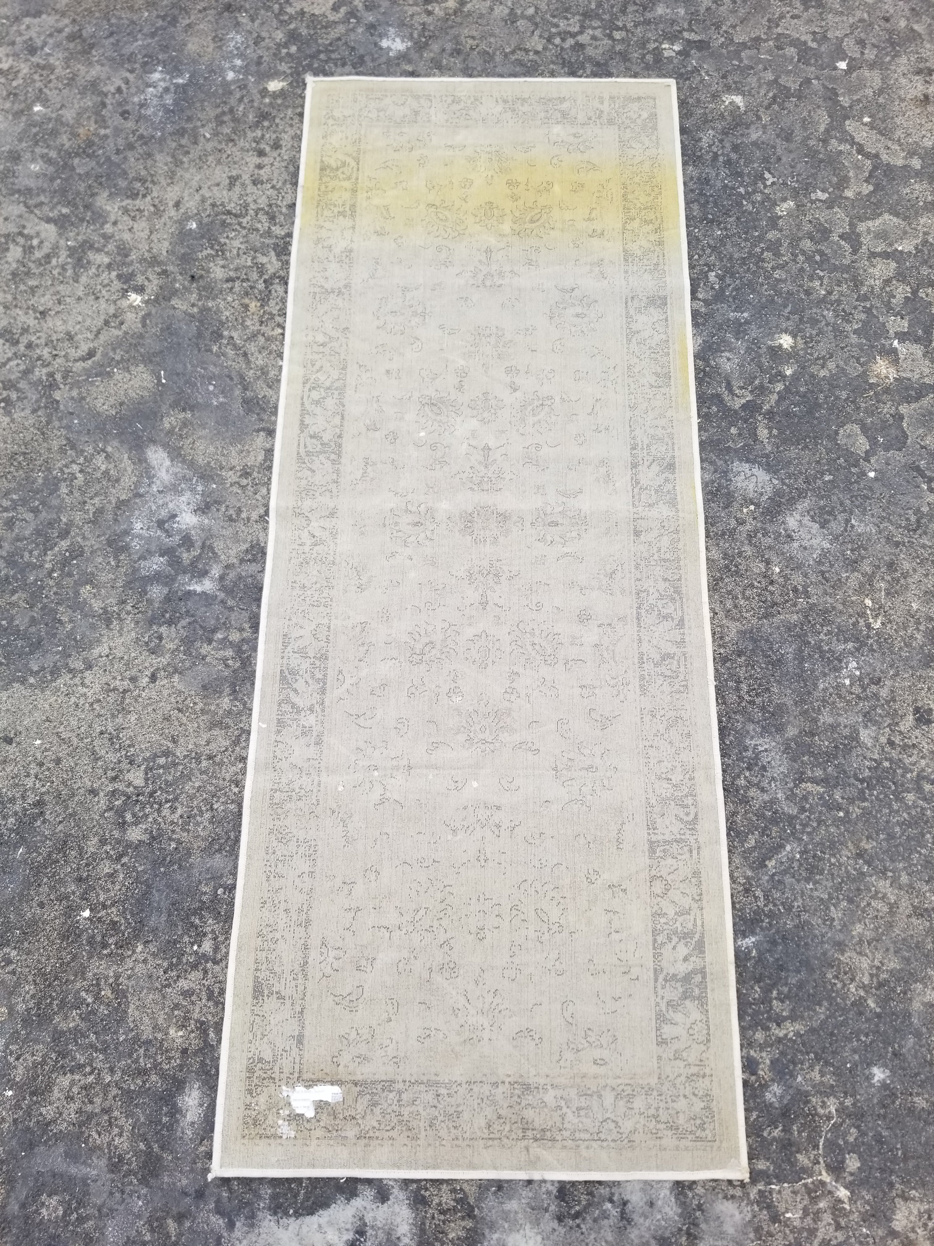 Distressed Vintage Traditional Handmade Oriental Wool Runner Rug 177x64cm