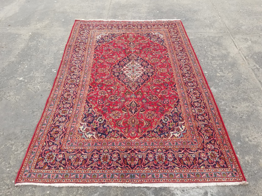 Antique Traditional Handmade Oriental Wool Multicolor Rug 289x195cm