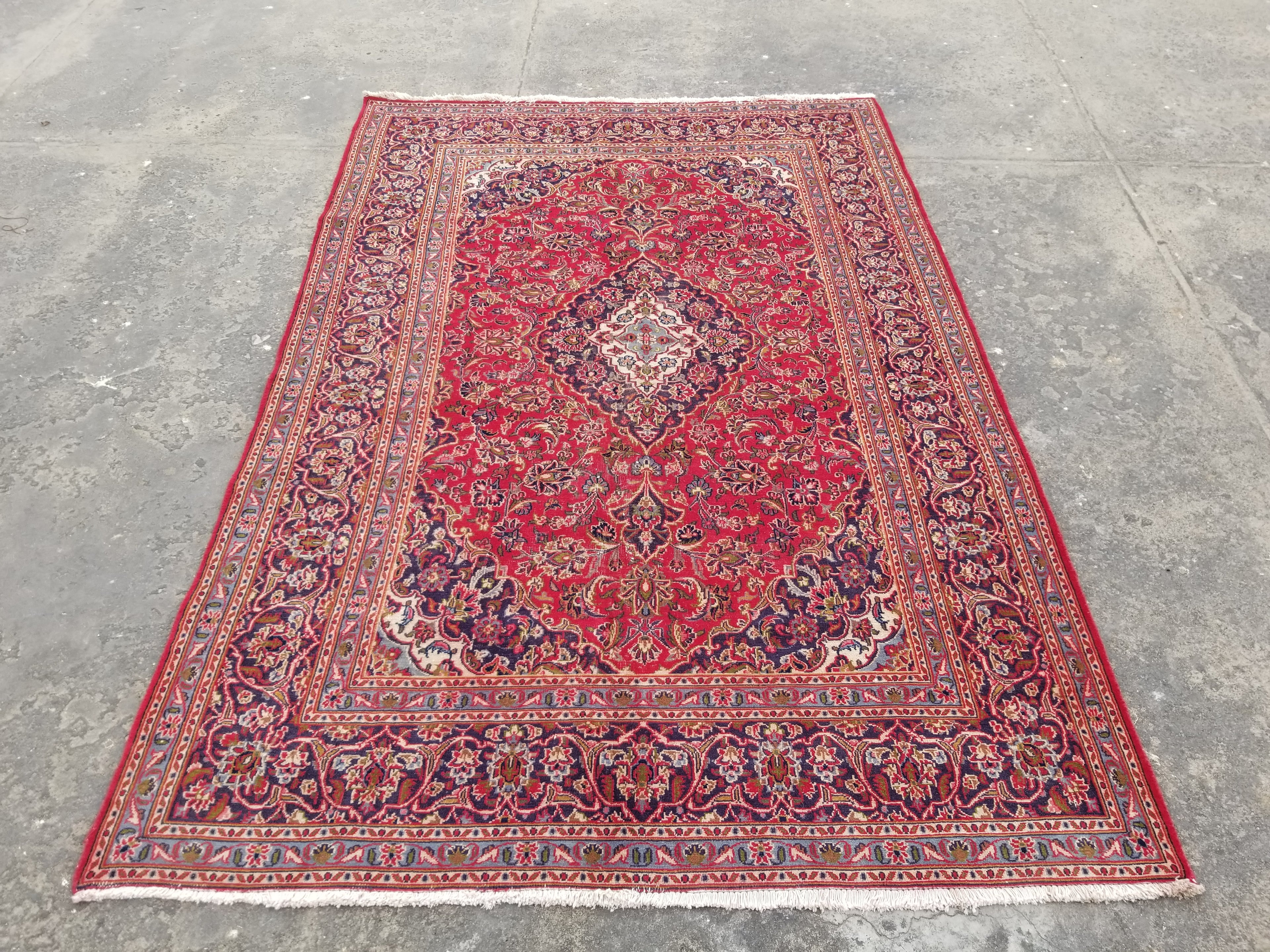 Antique Traditional Handmade Oriental Wool Multicolor Rug 289x195cm