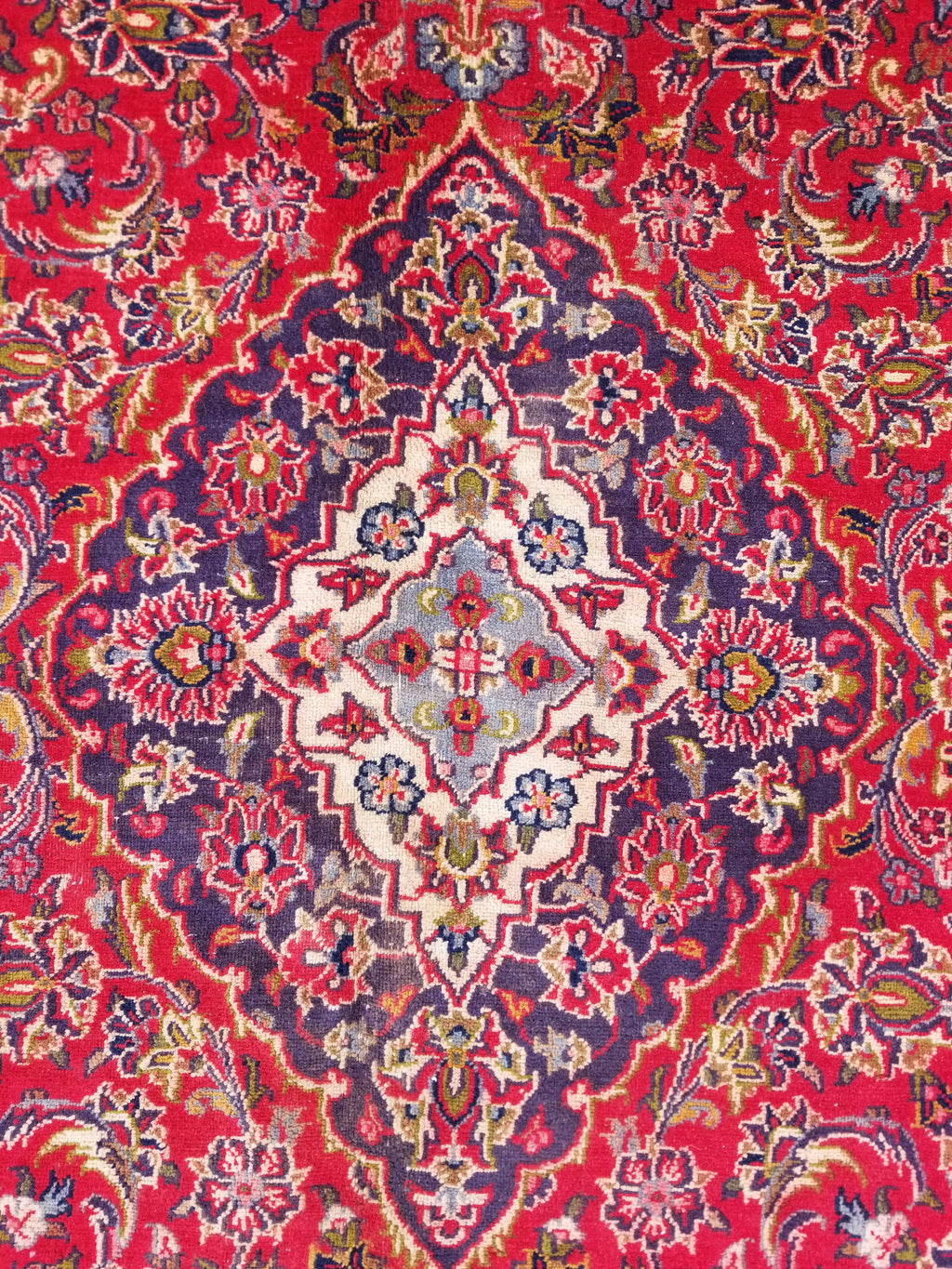 Antique Traditional Handmade Oriental Wool Multicolor Rug 289x195cm