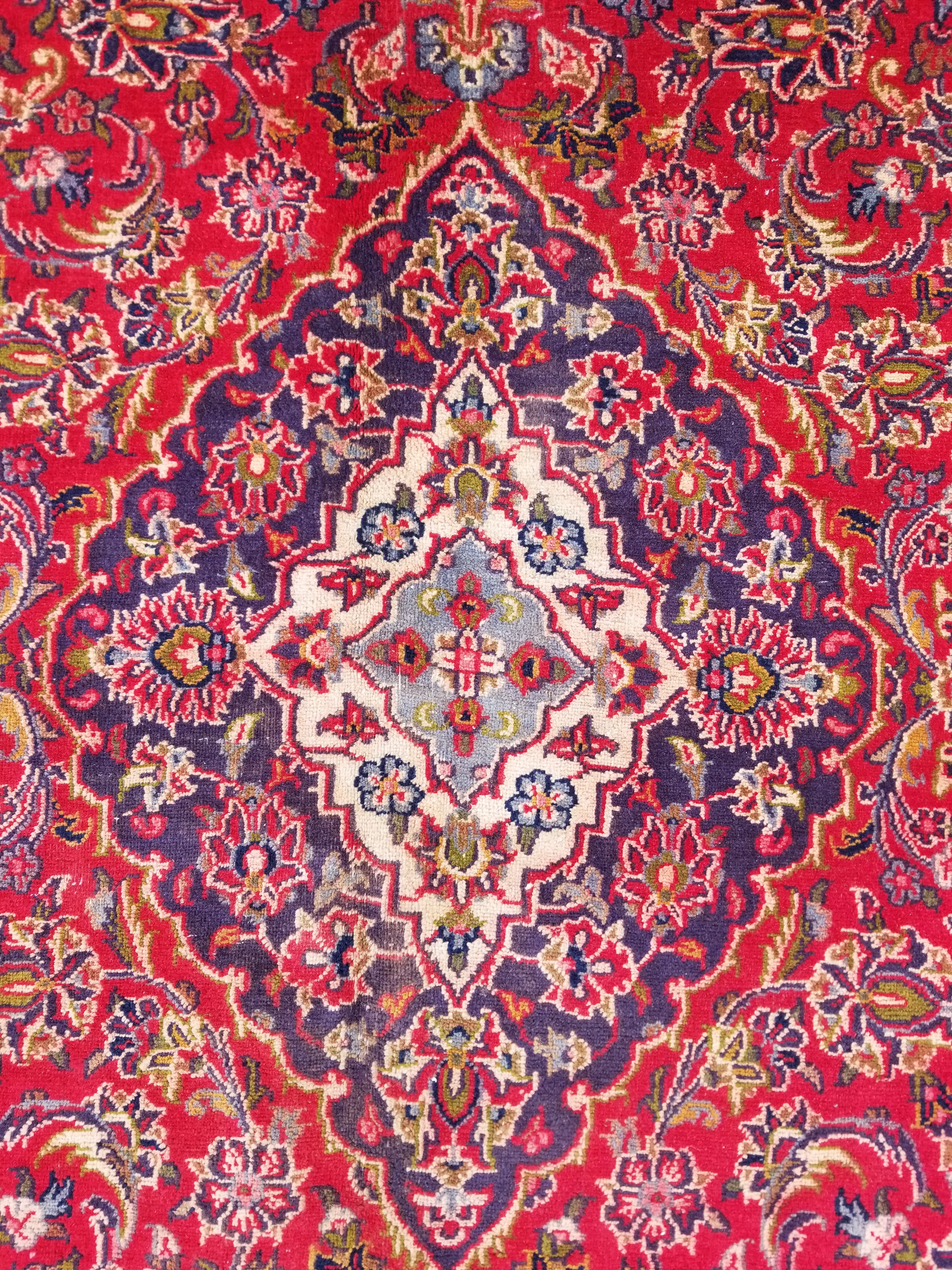 Antique Traditional Handmade Oriental Wool Multicolor Rug 289x195cm