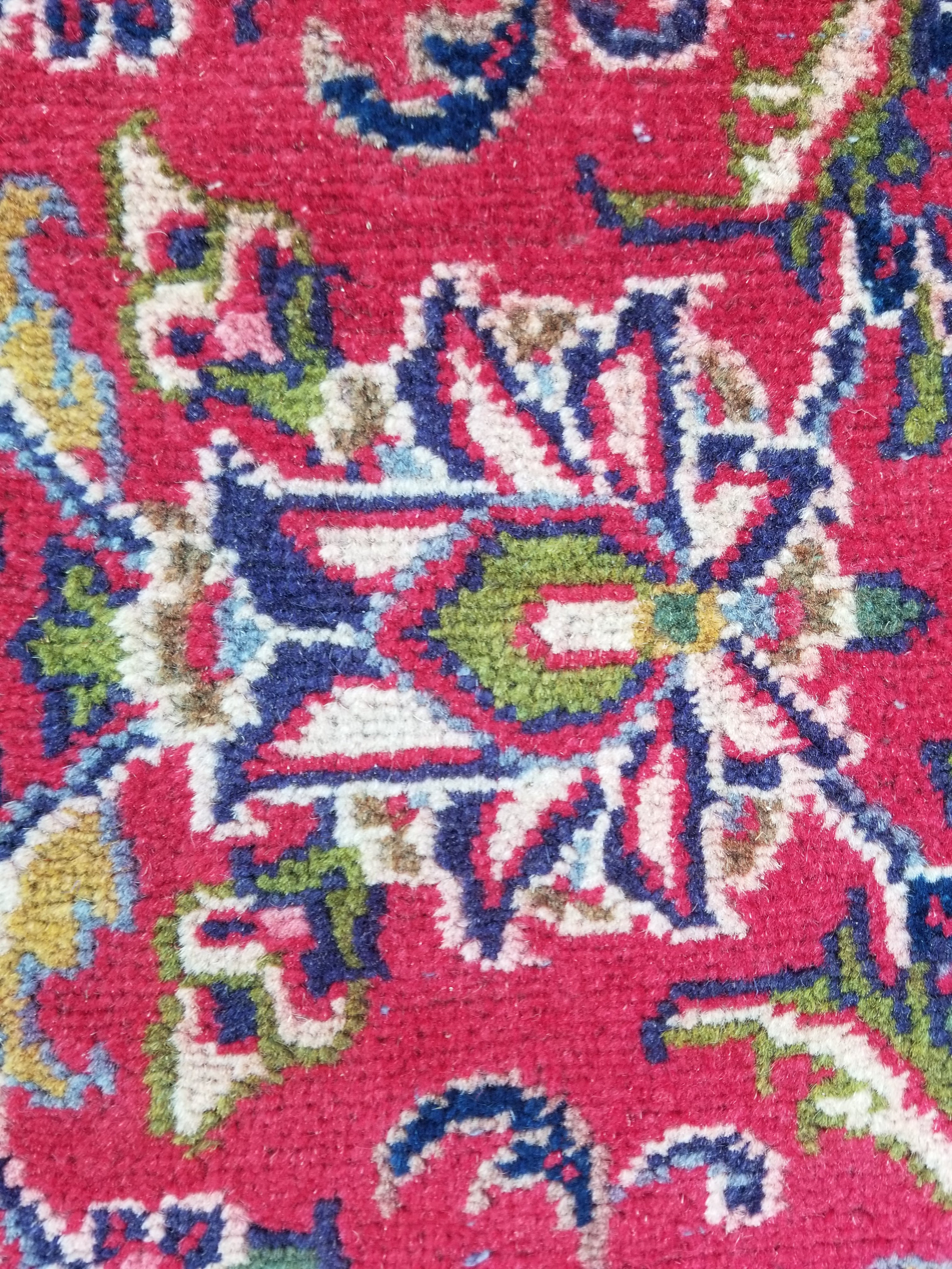Antique Traditional Handmade Oriental Wool Multicolor Rug 289x195cm