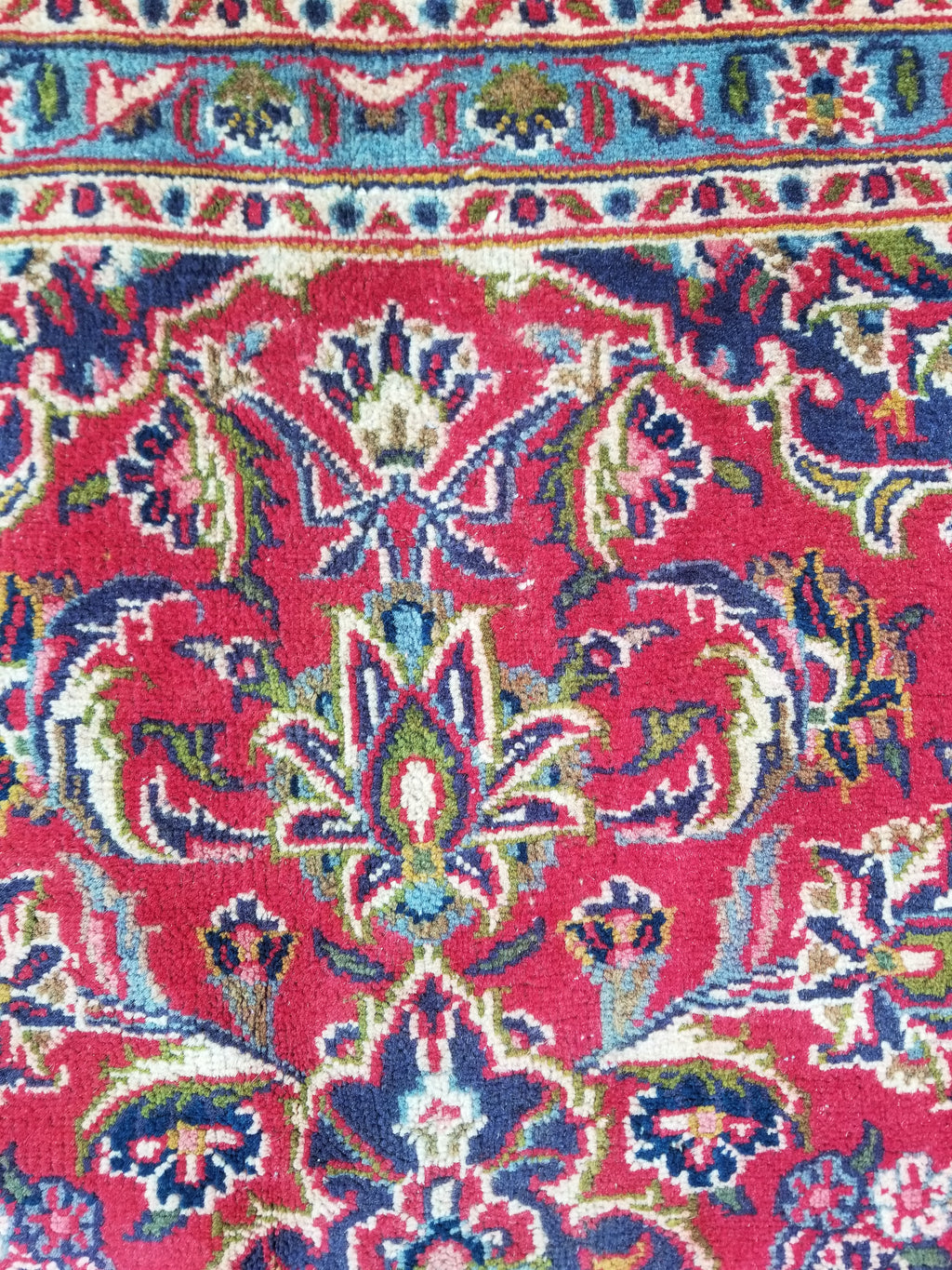 Antique Traditional Handmade Oriental Wool Multicolor Rug 289x195cm