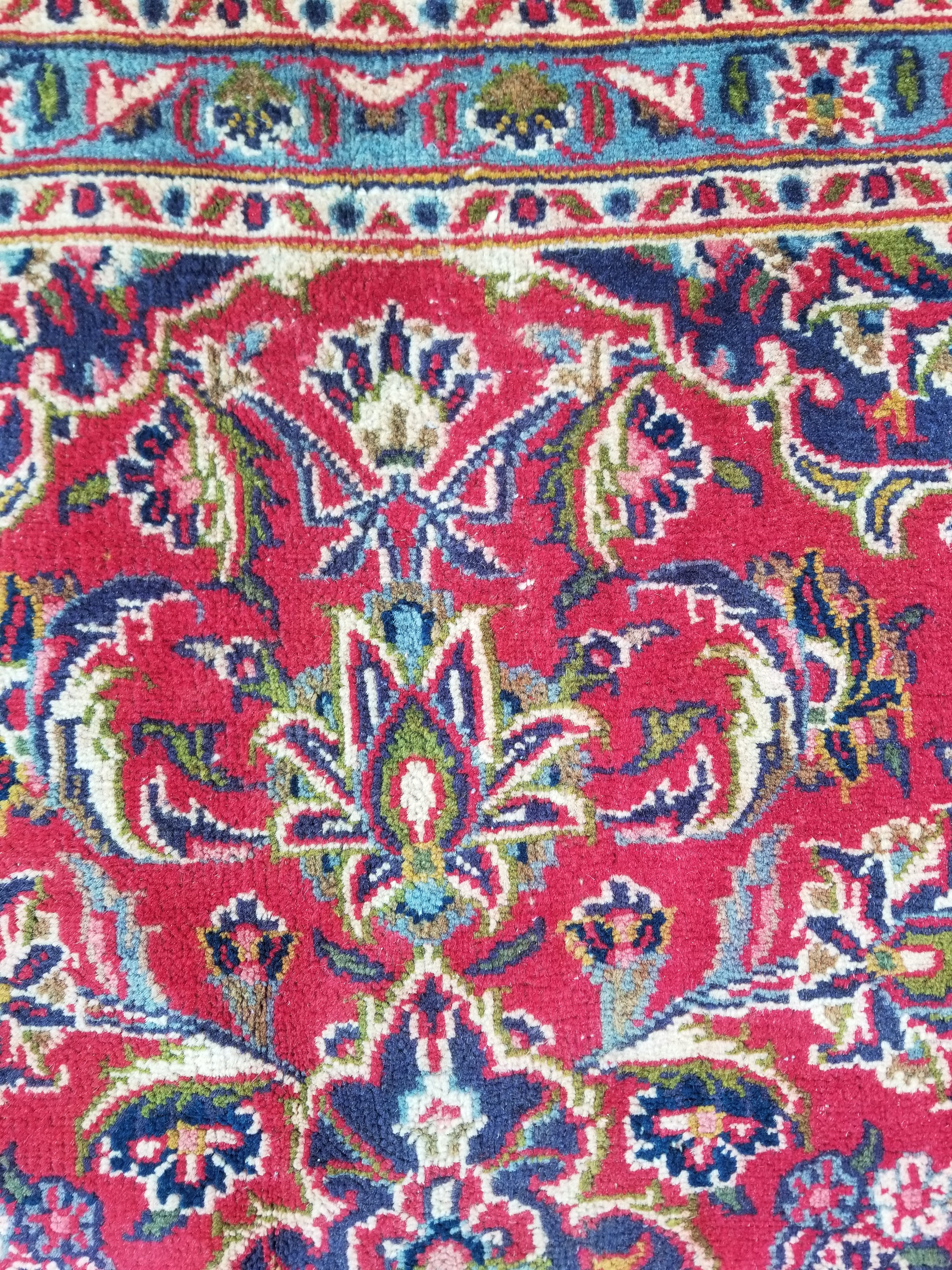 Antique Traditional Handmade Oriental Wool Multicolor Rug 289x195cm