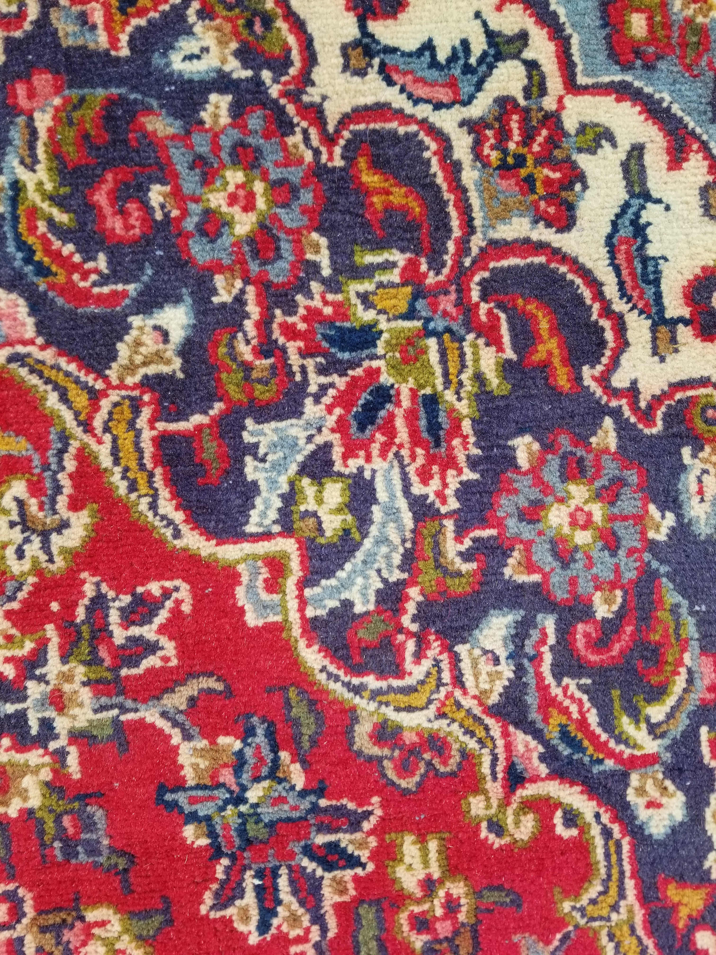 Antique Traditional Handmade Oriental Wool Multicolor Rug 289x195cm