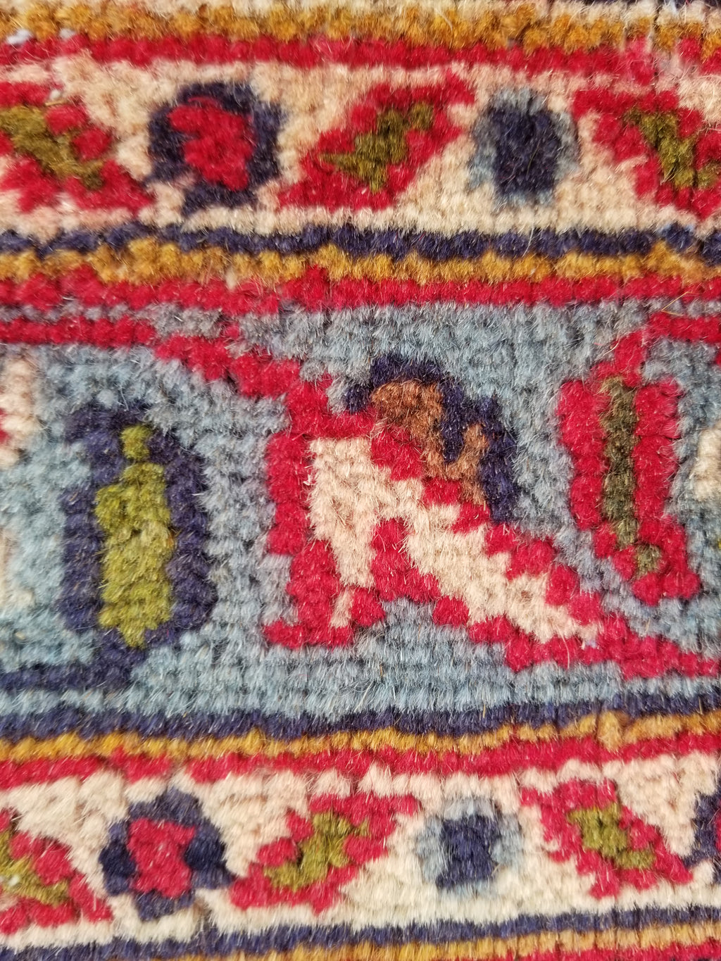 Antique Traditional Handmade Oriental Wool Multicolor Rug 289x195cm