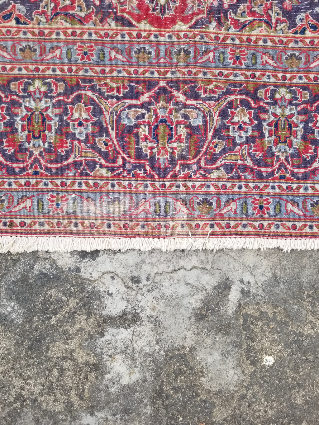 Antique Traditional Handmade Oriental Wool Multicolor Rug 289x195cm