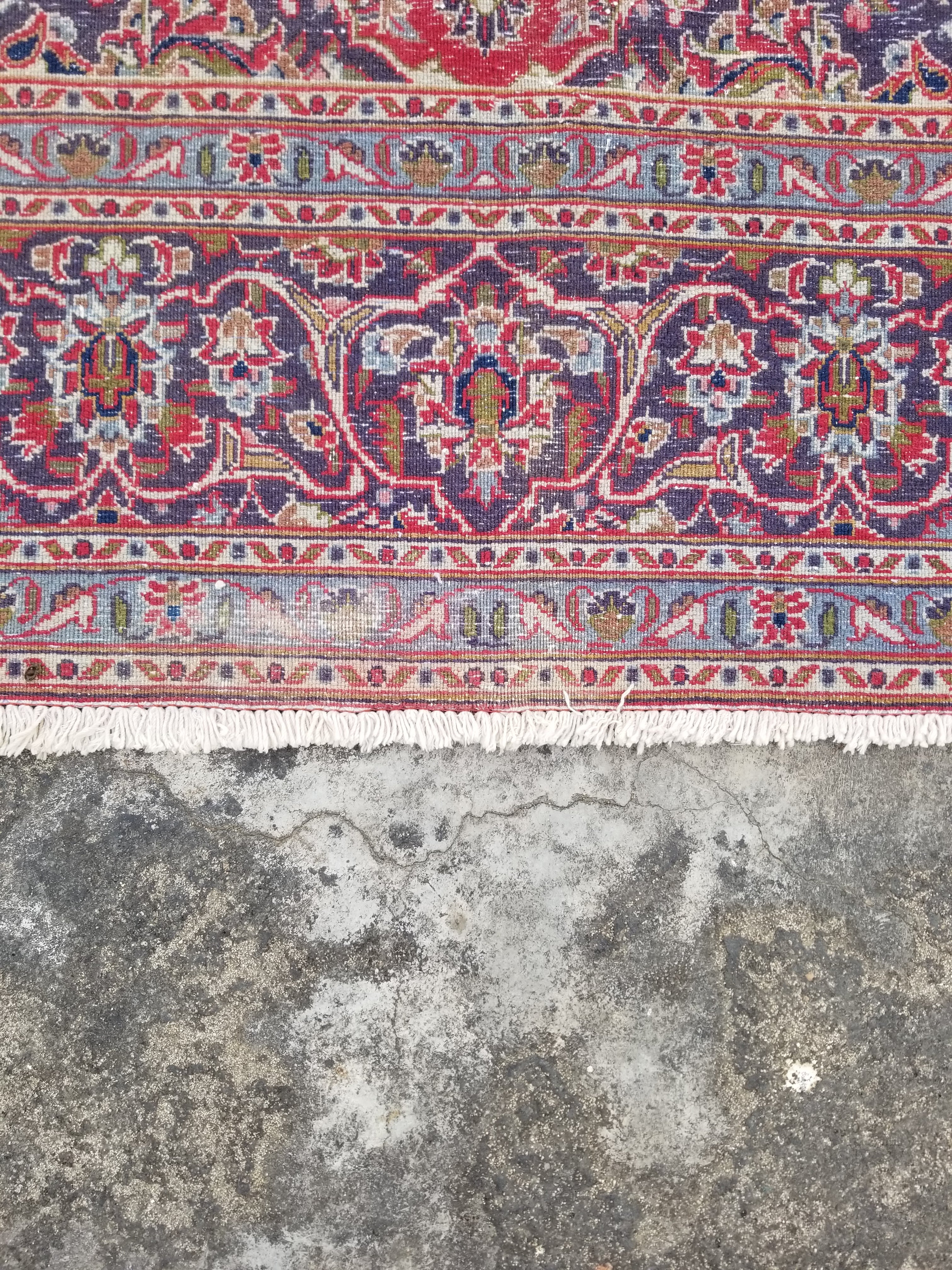 Antique Traditional Handmade Oriental Wool Multicolor Rug 289x195cm