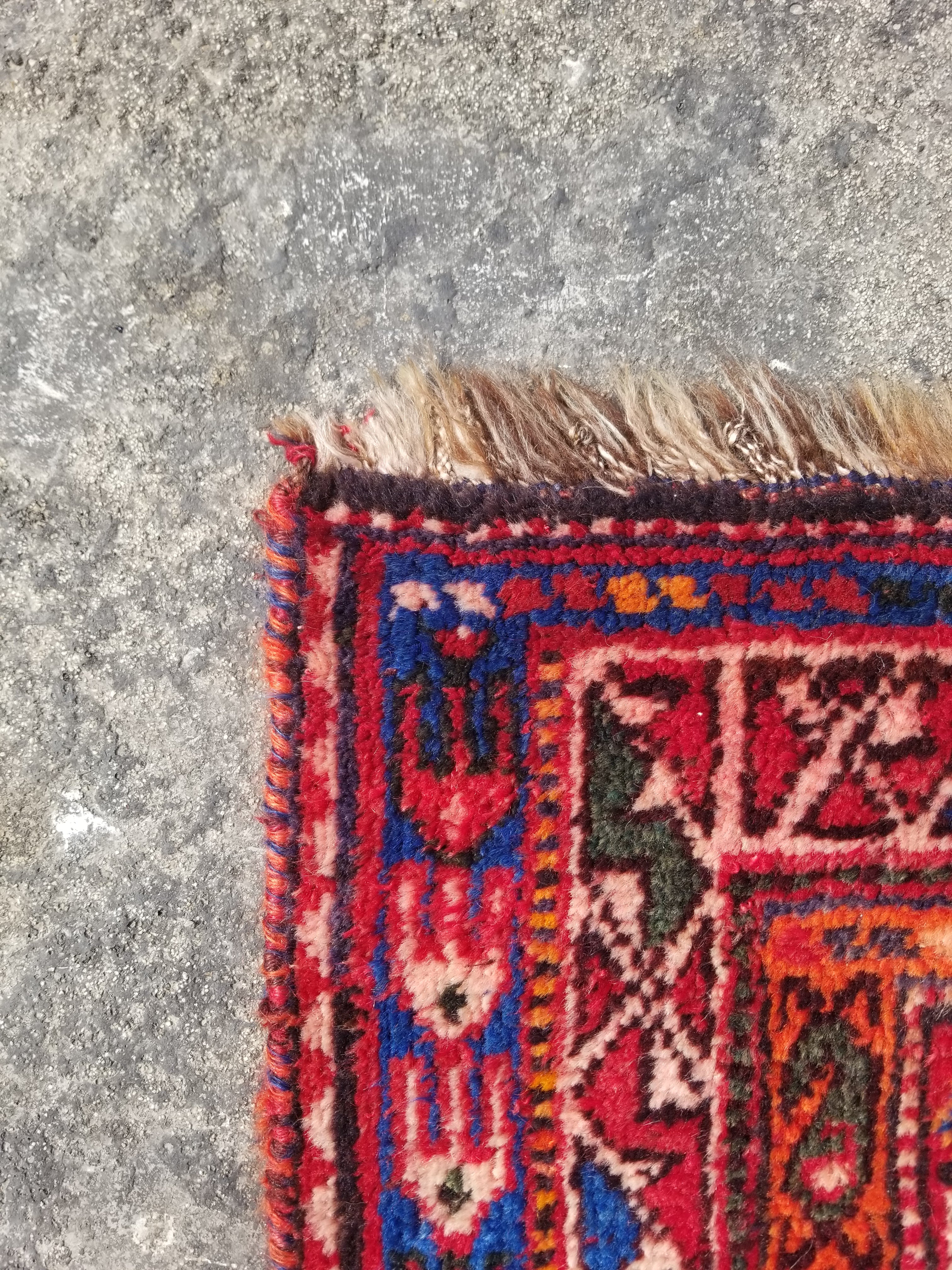 Vintage Traditional Handmade Abadeh Wool Multicolor Rug 251x170cm