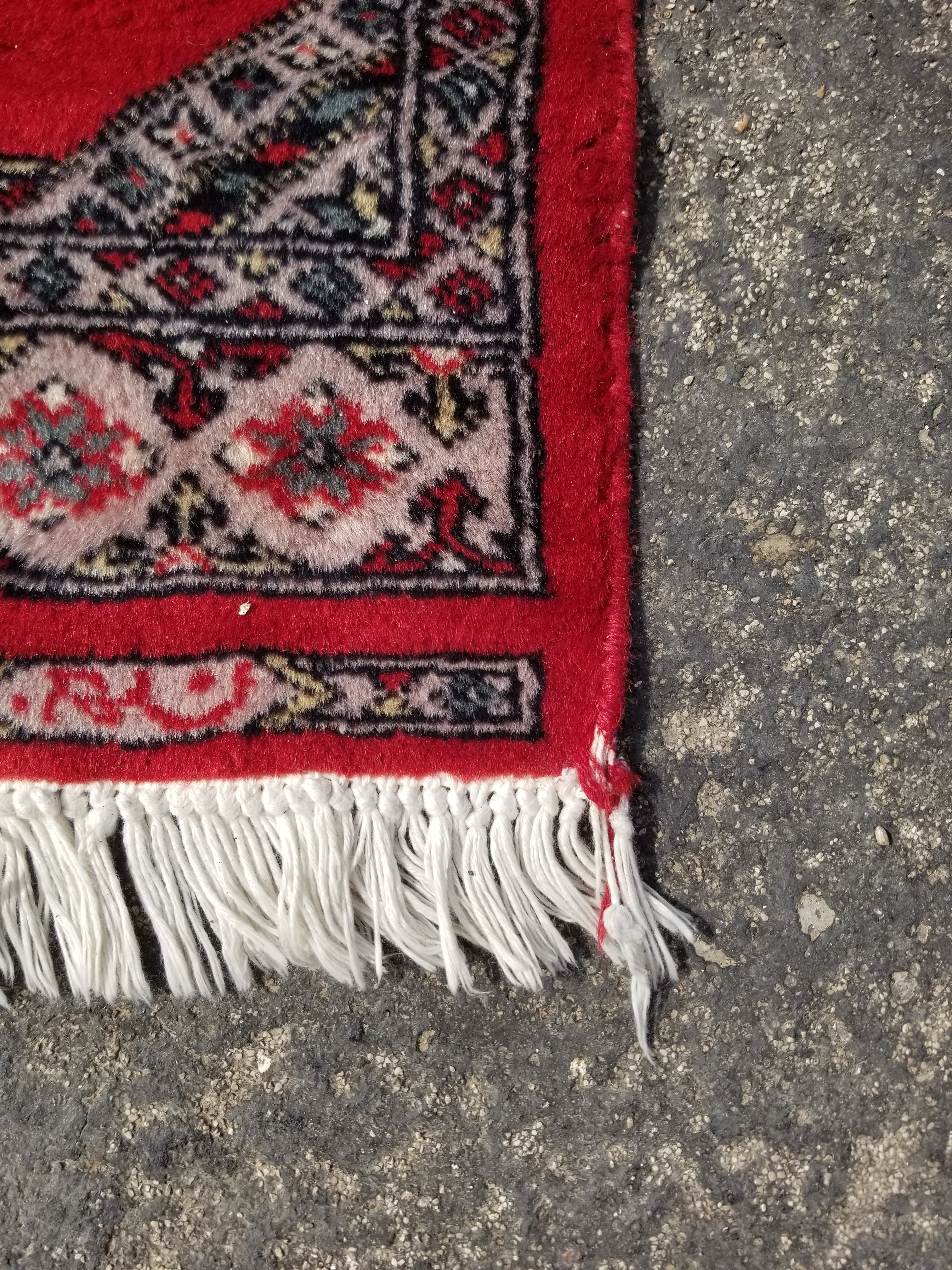 Vintage Traditional Handmade Bokhara Wool Multicolor Small Rug 61x46cm