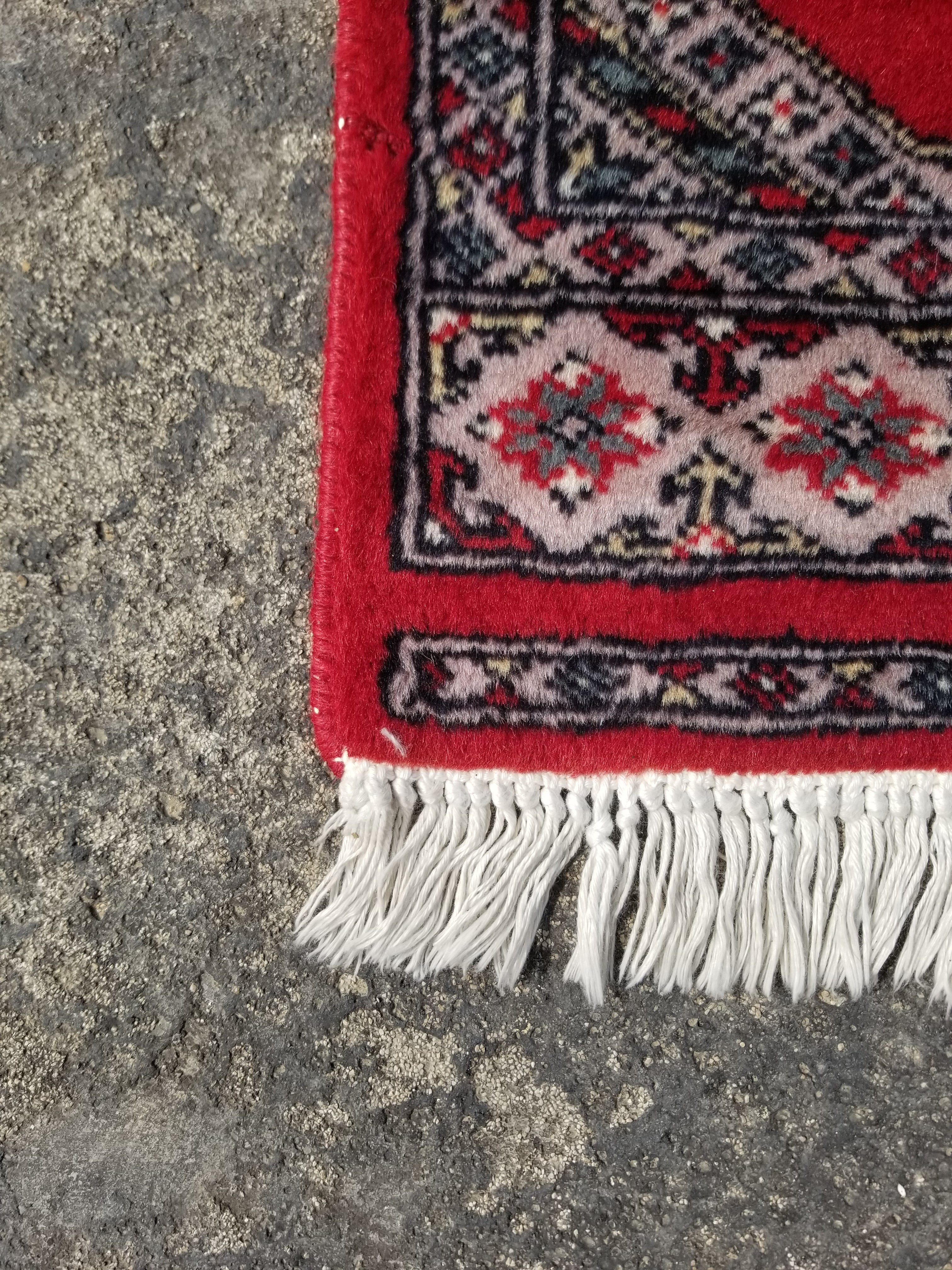 Vintage Traditional Handmade Bokhara Wool Multicolor Small Rug 61x46cm