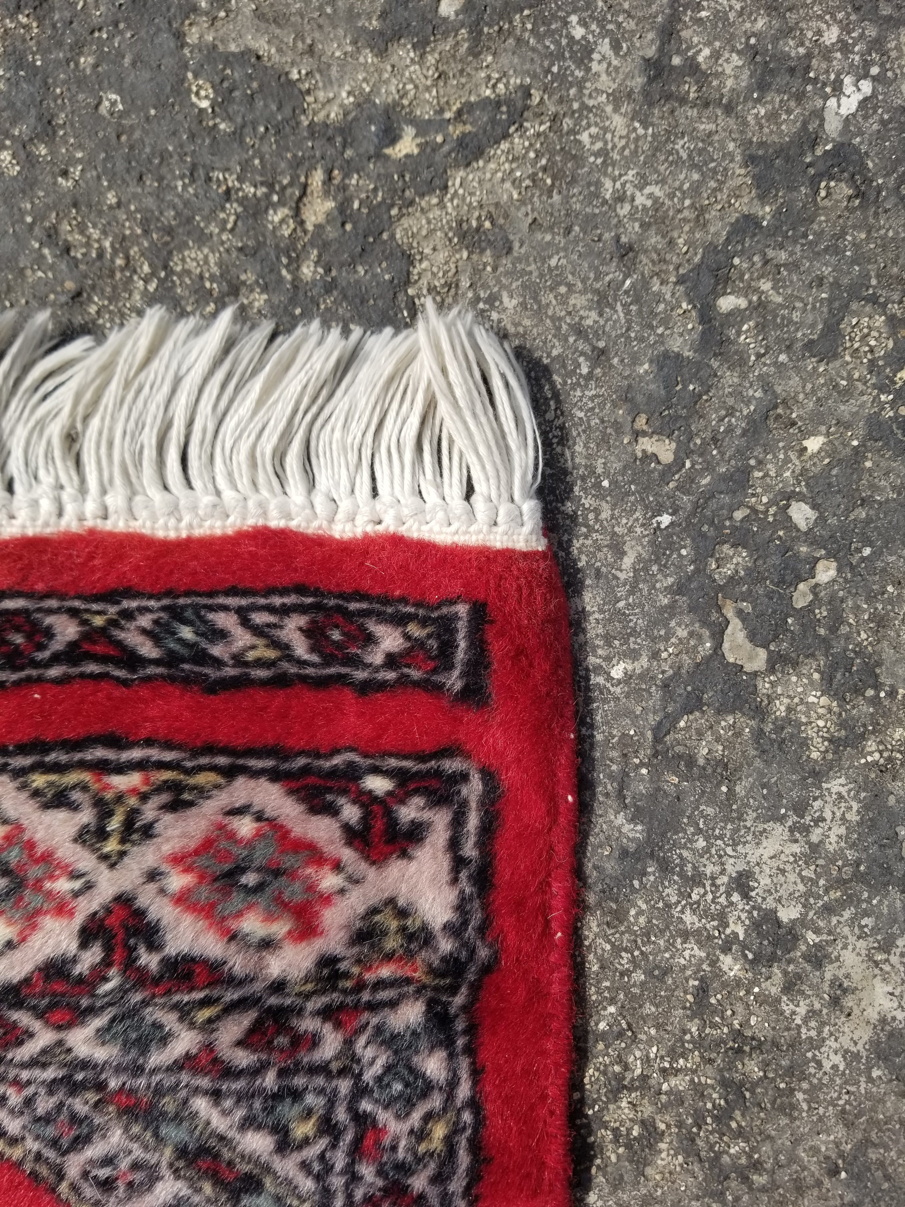Vintage Traditional Handmade Bokhara Wool Multicolor Small Rug 61x46cm