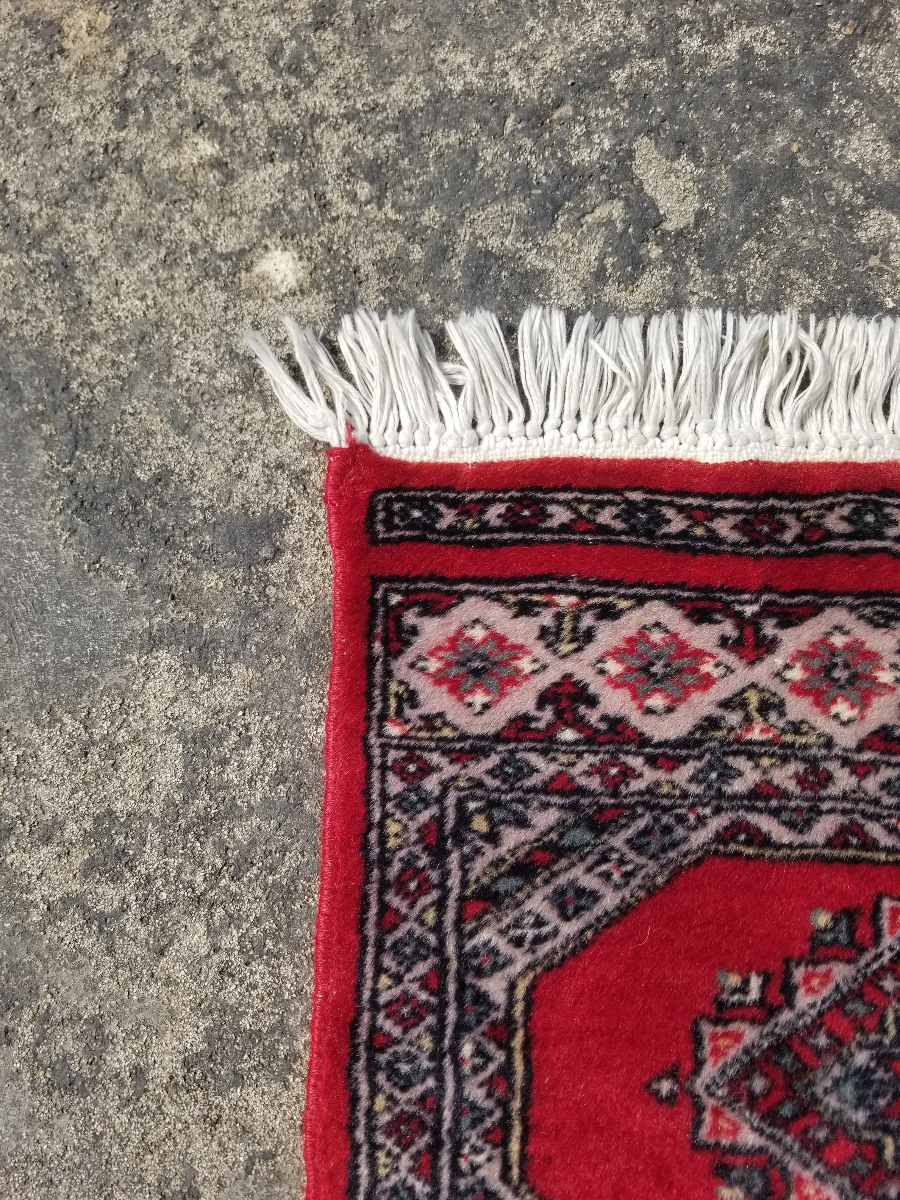 Vintage Traditional Handmade Bokhara Wool Multicolor Small Rug 61x46cm
