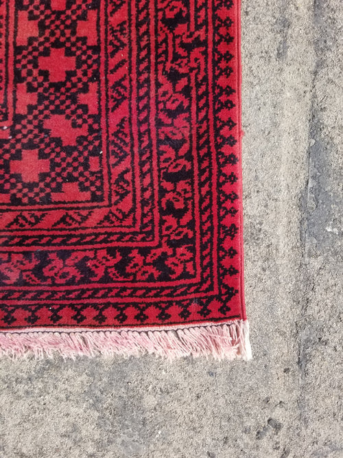 Antique Traditional Handmade Turkoman Tekke Wool Multicolor Rug 289x195cm