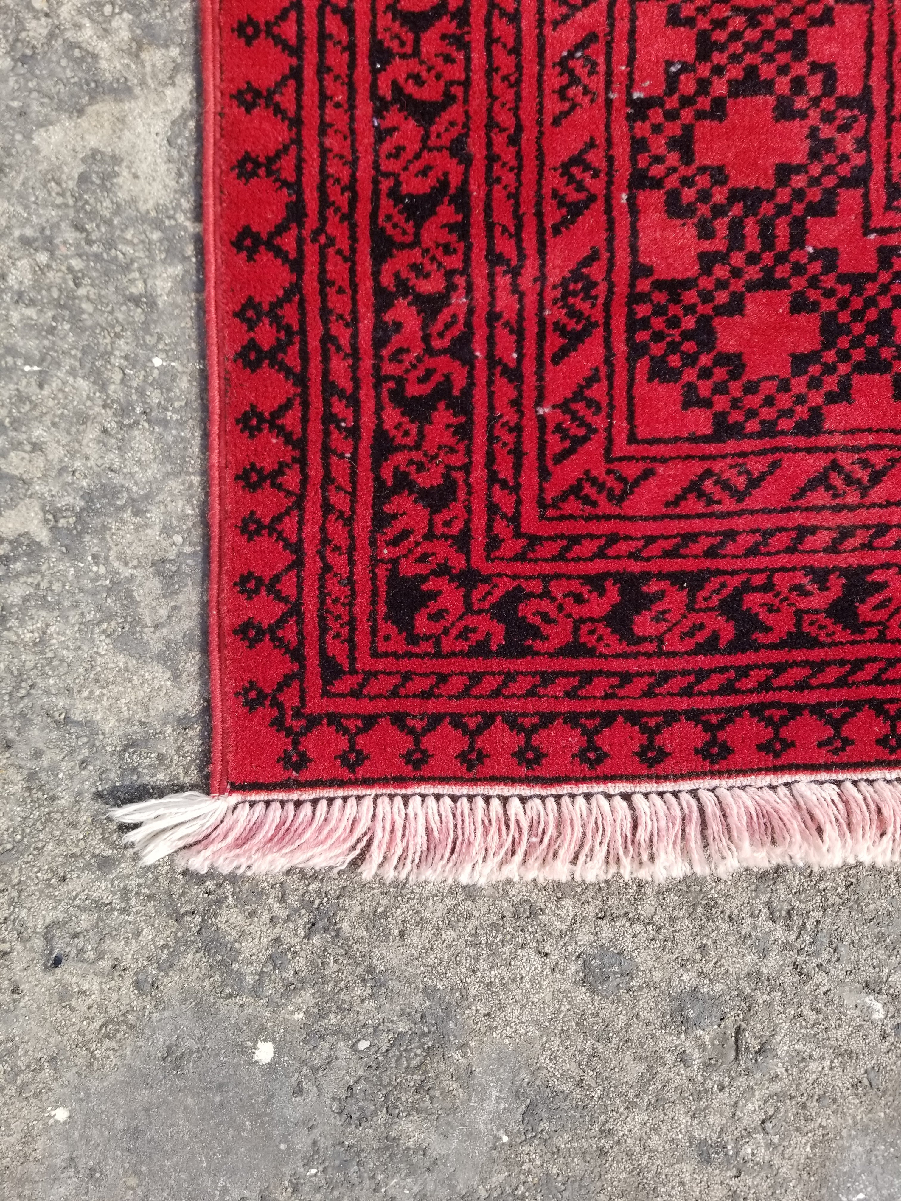 Antique Traditional Handmade Turkoman Tekke Wool Multicolor Rug 289x195cm