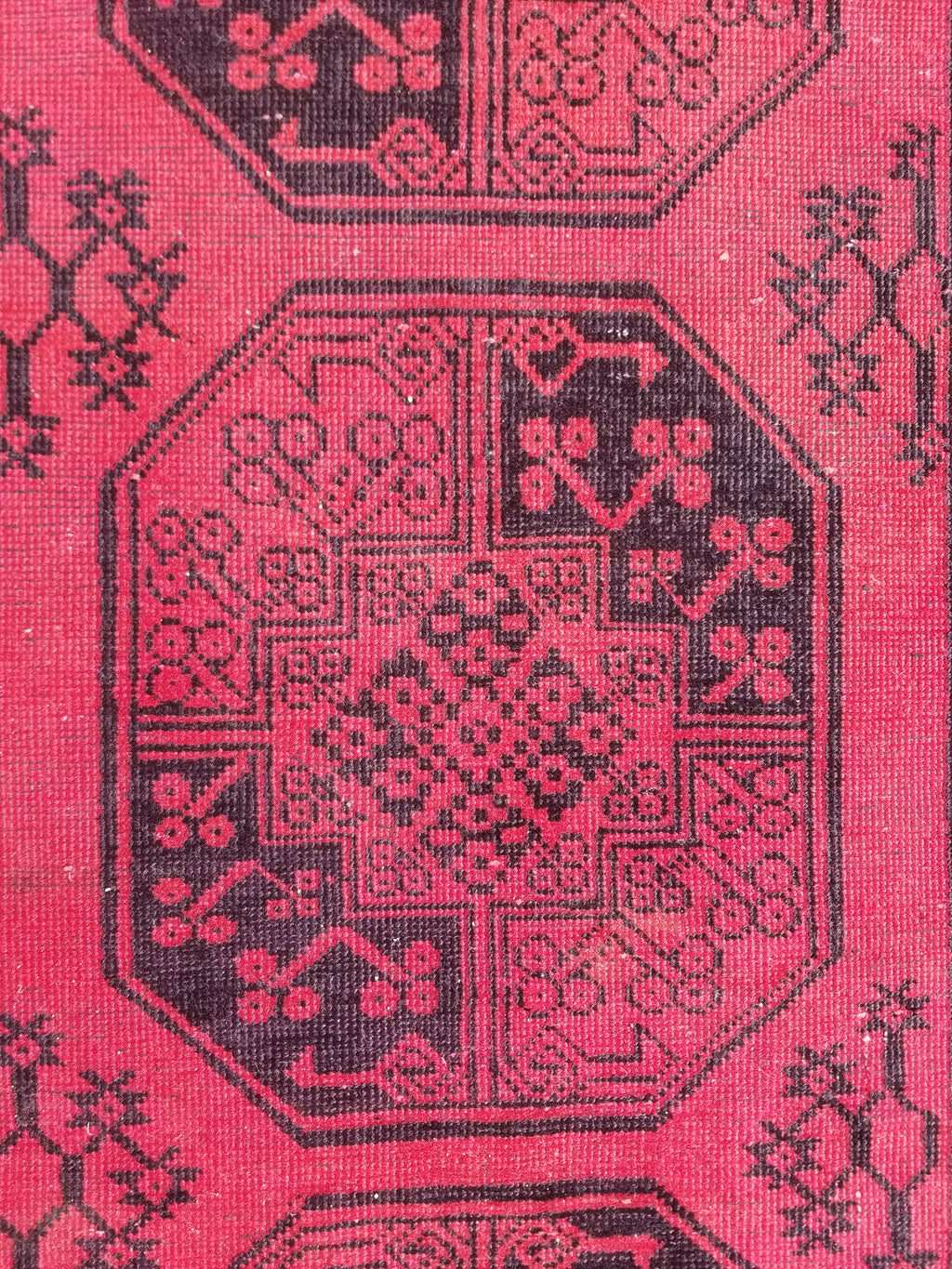 Antique Traditional Handmade Turkoman Tekke Wool Multicolor Rug 289x195cm